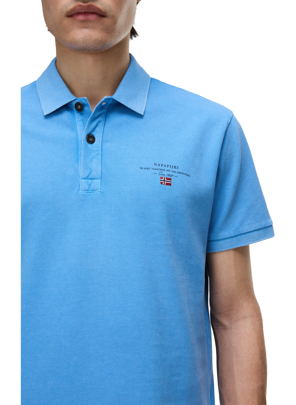  Cotton polo shirt  Blue