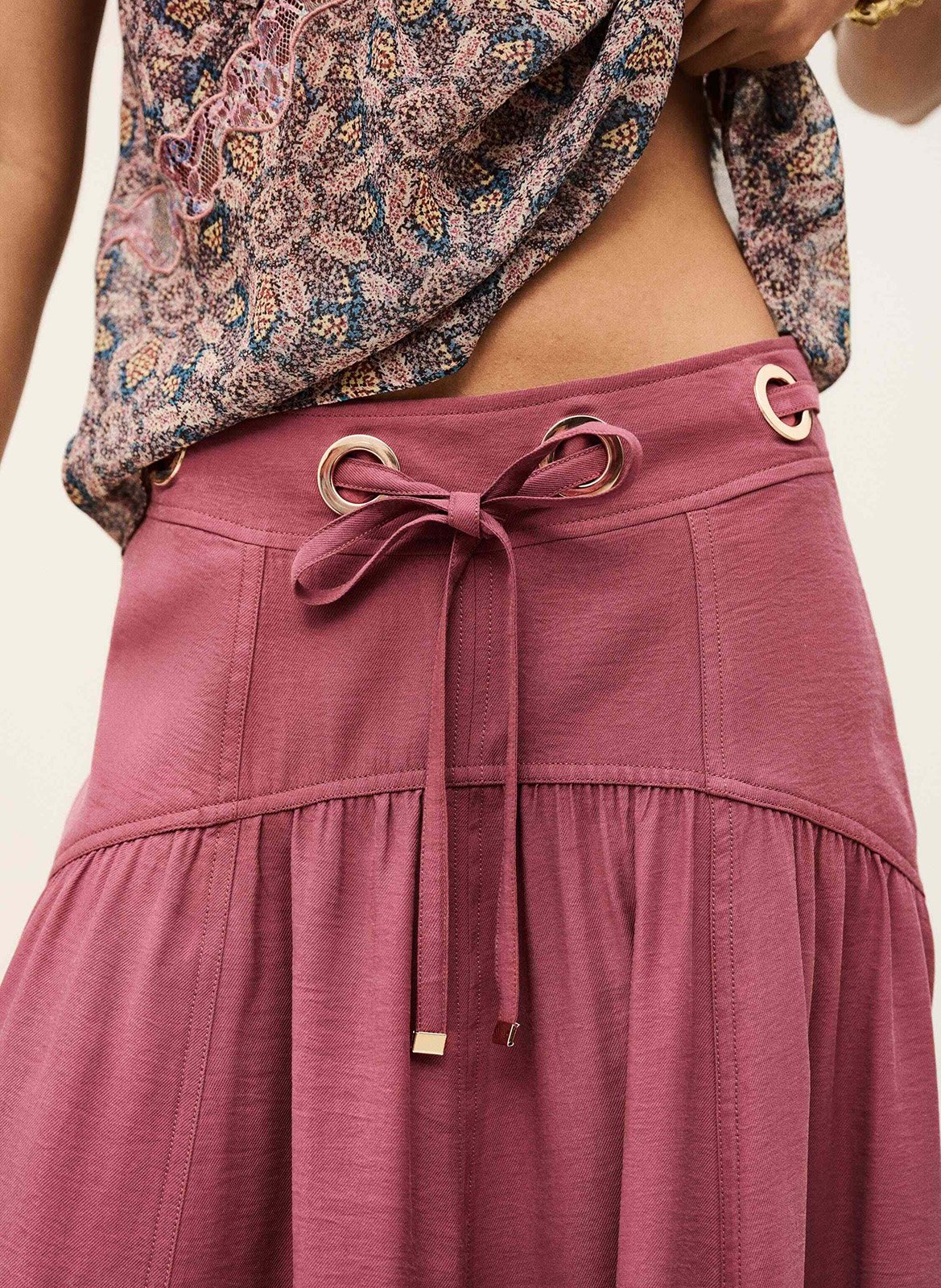 Jupe midi donia BA&SH Rose