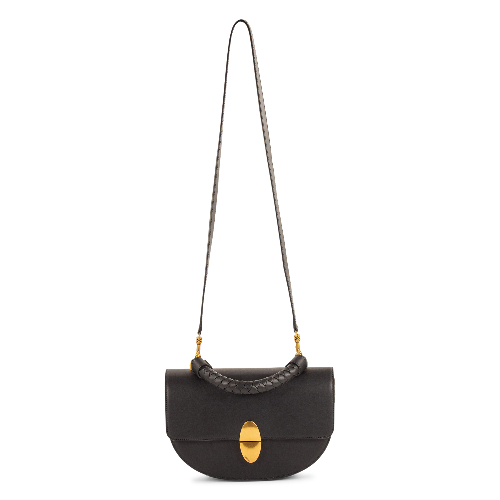 Sac bandoulière en cuir round tesoro SESSUN Marron