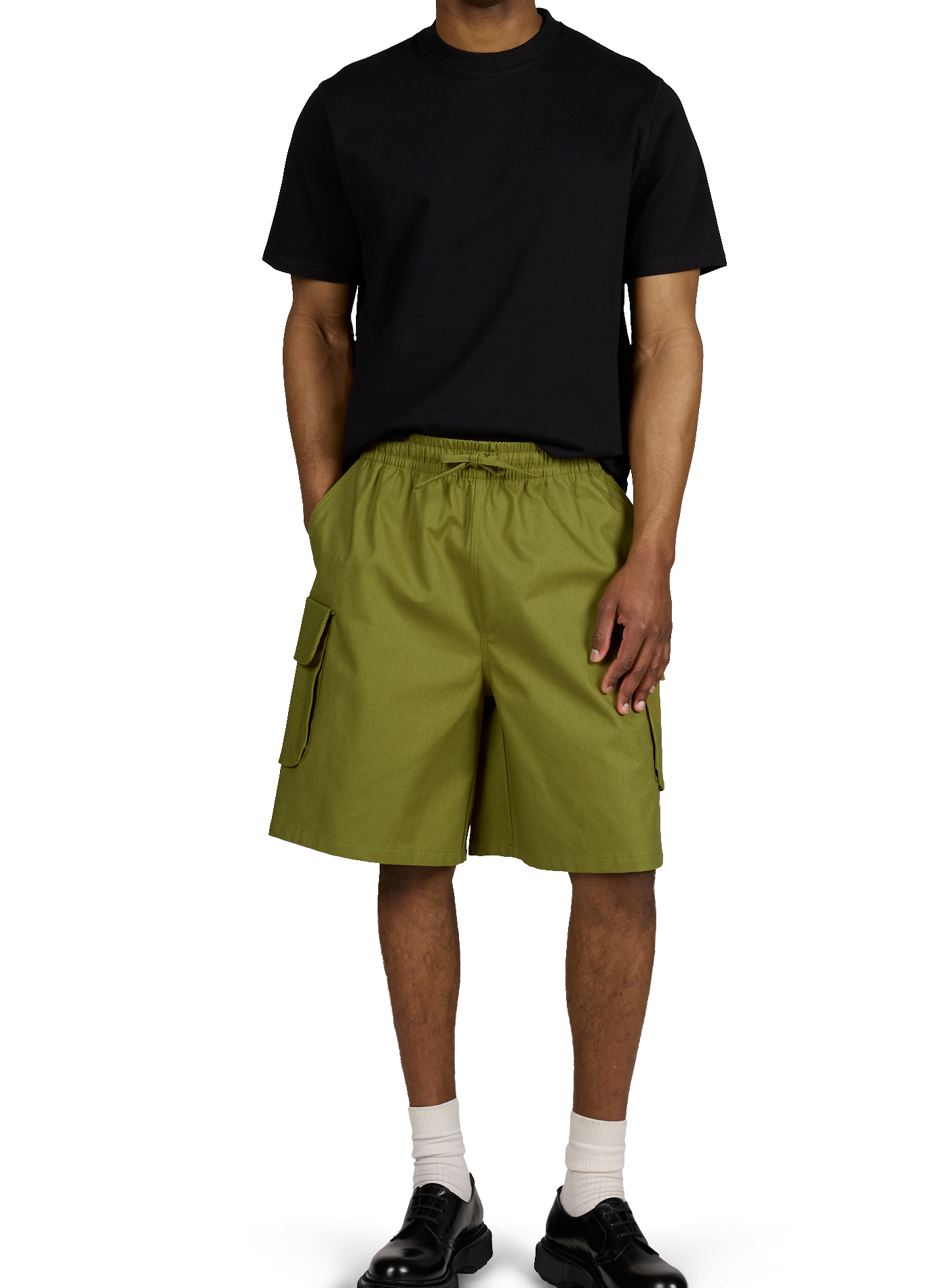 Kurze, weite Leinen- und Baumwollhose ARTE ANTWERP Khaki