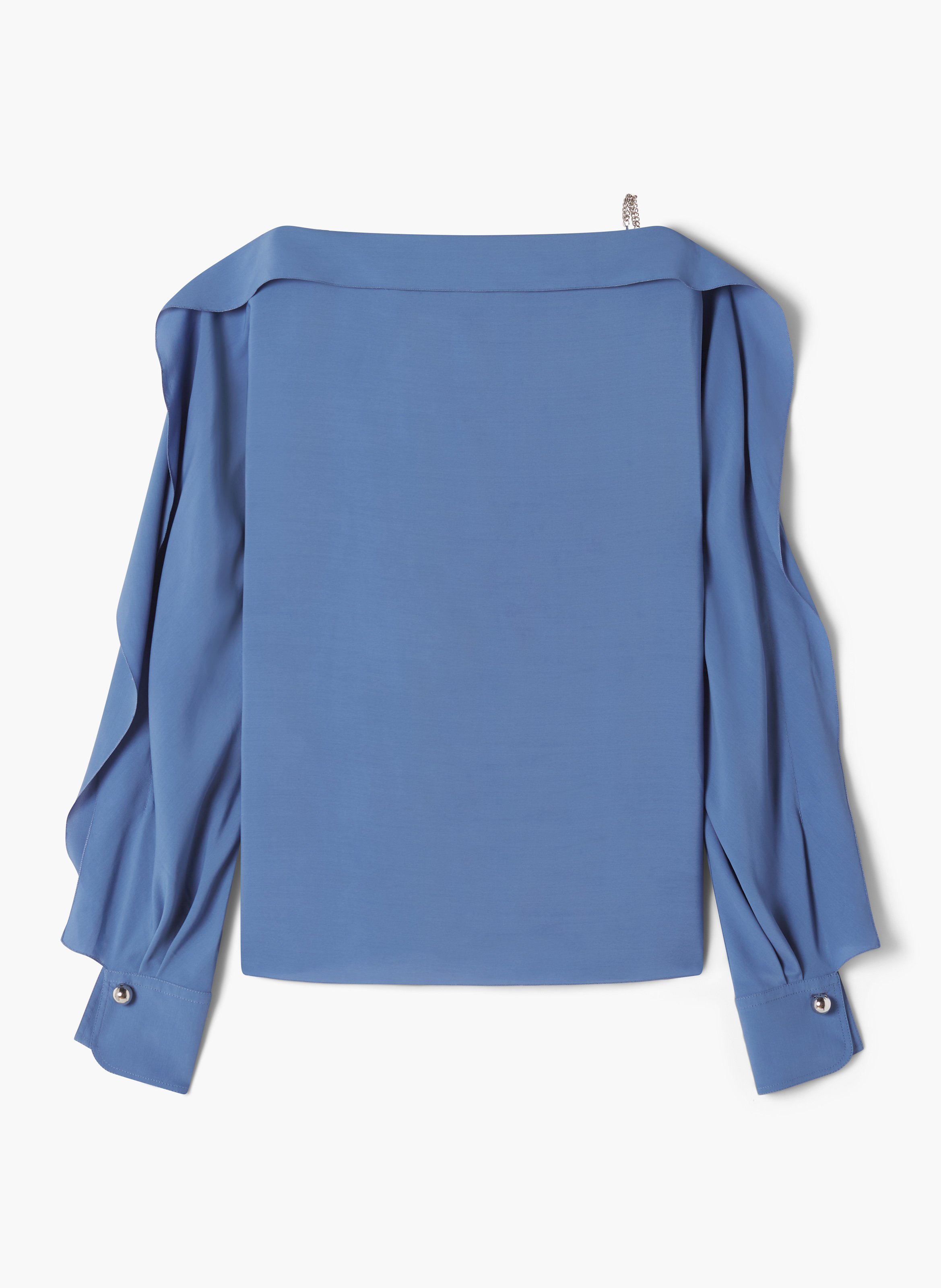 Haut à manches longues en crêpe de chine LANVIN Bleu