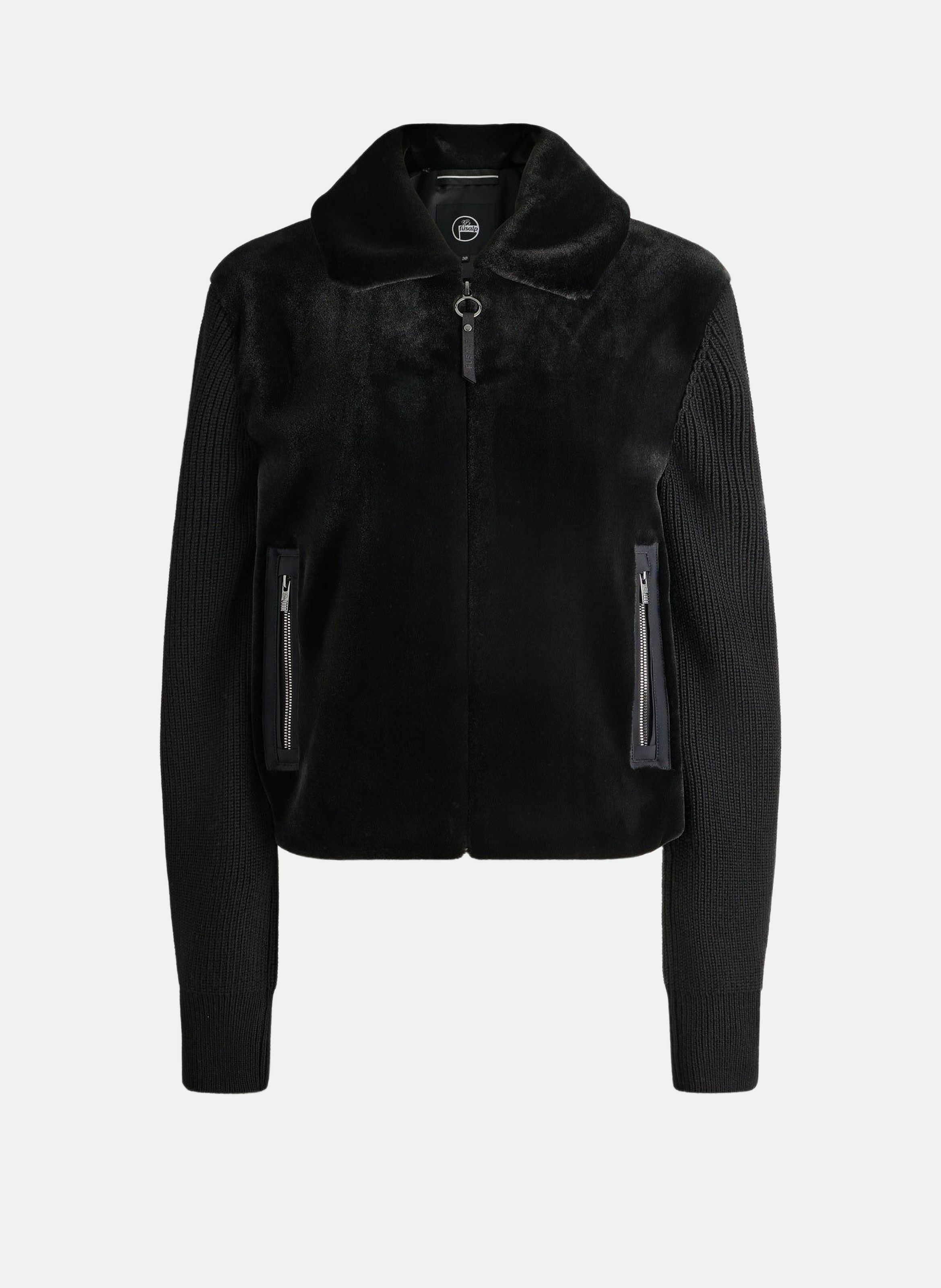 Veste paige col chemise coupe regular FUSALP Noir