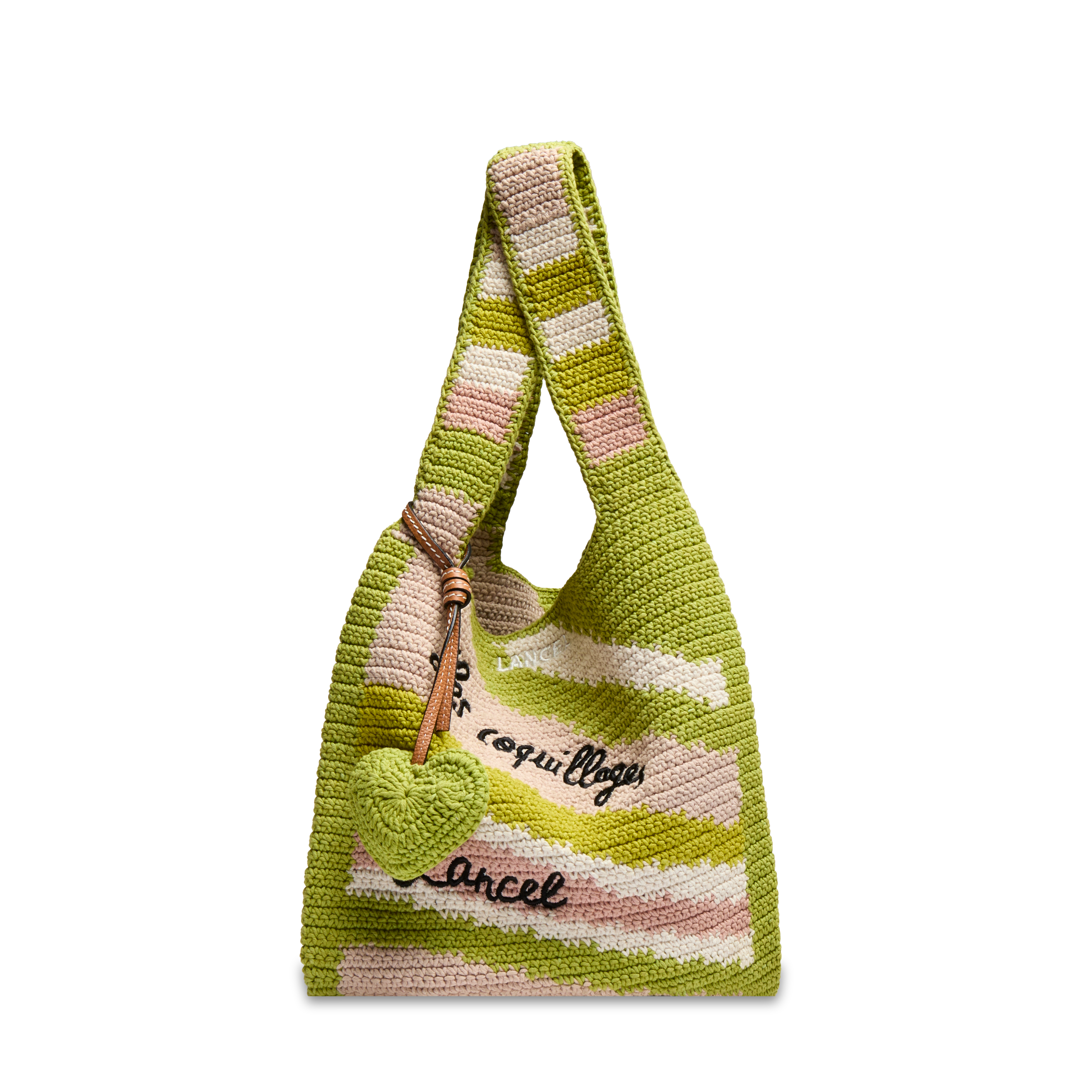 Shopper bag summer mania medium by lancel in cotton LANCEL Yellow