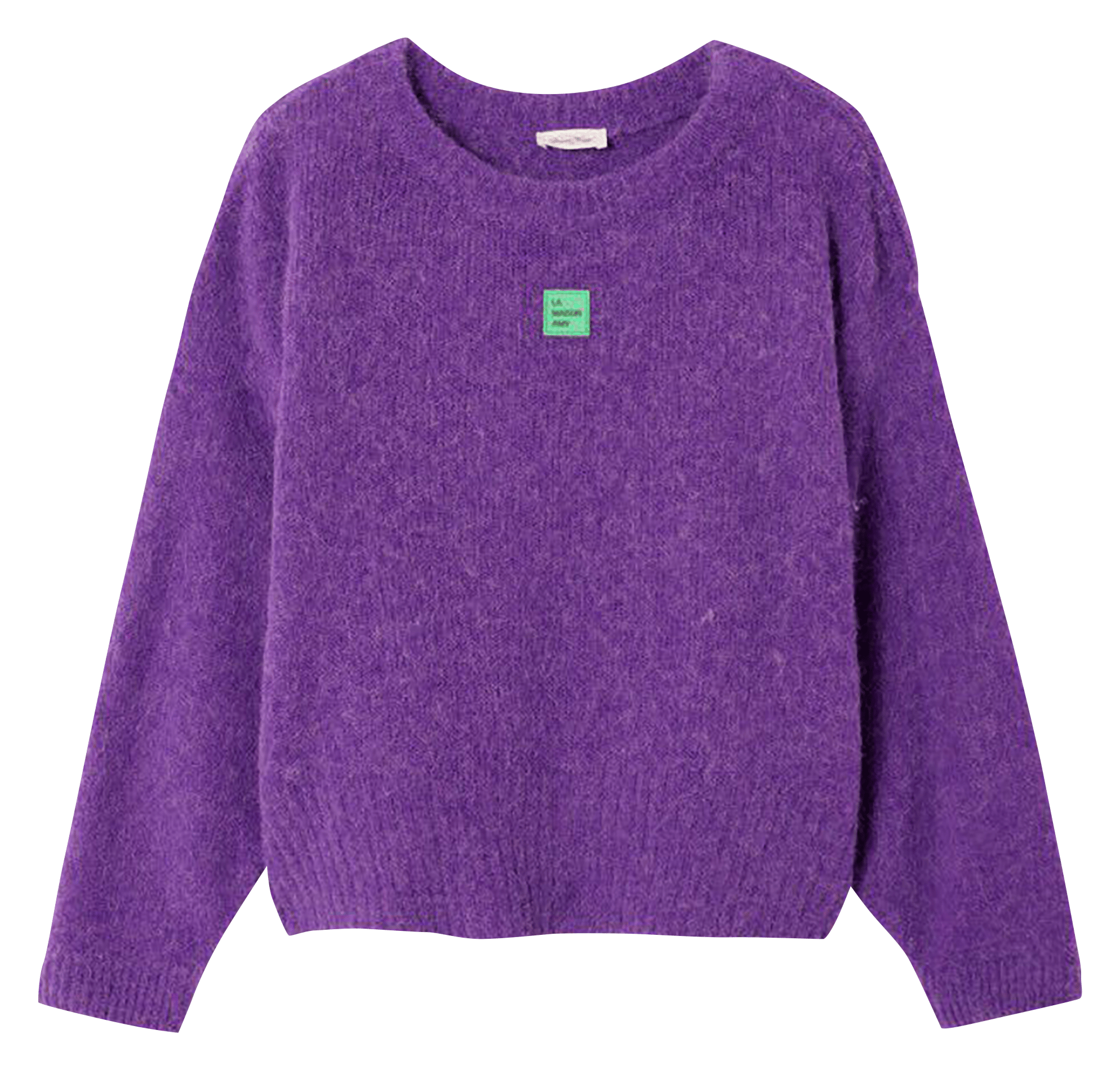 Pull oversize col rond en maille east AMERICAN VINTAGE Violet