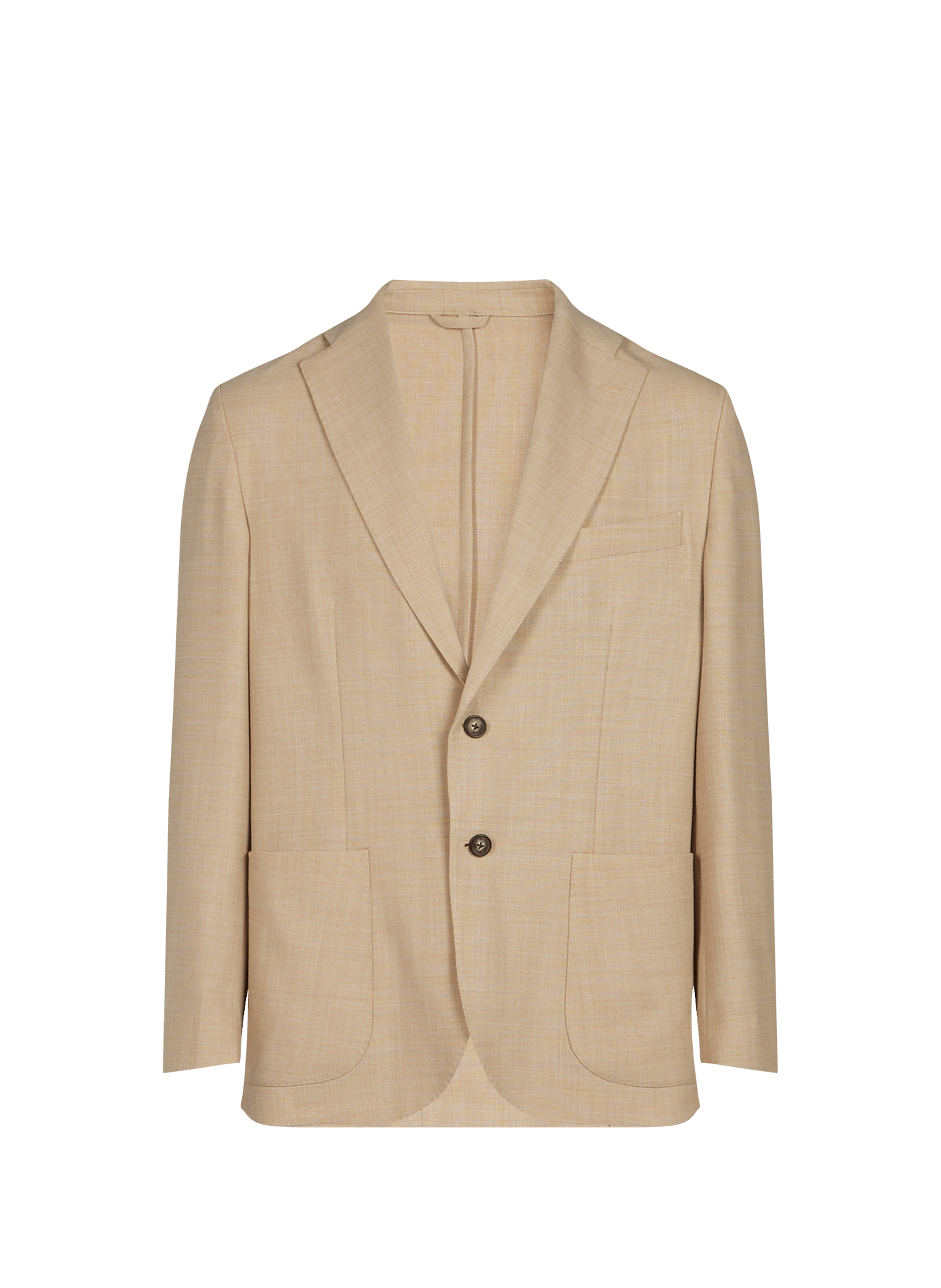 Blazer with topstitching in blended wool ETON Beige