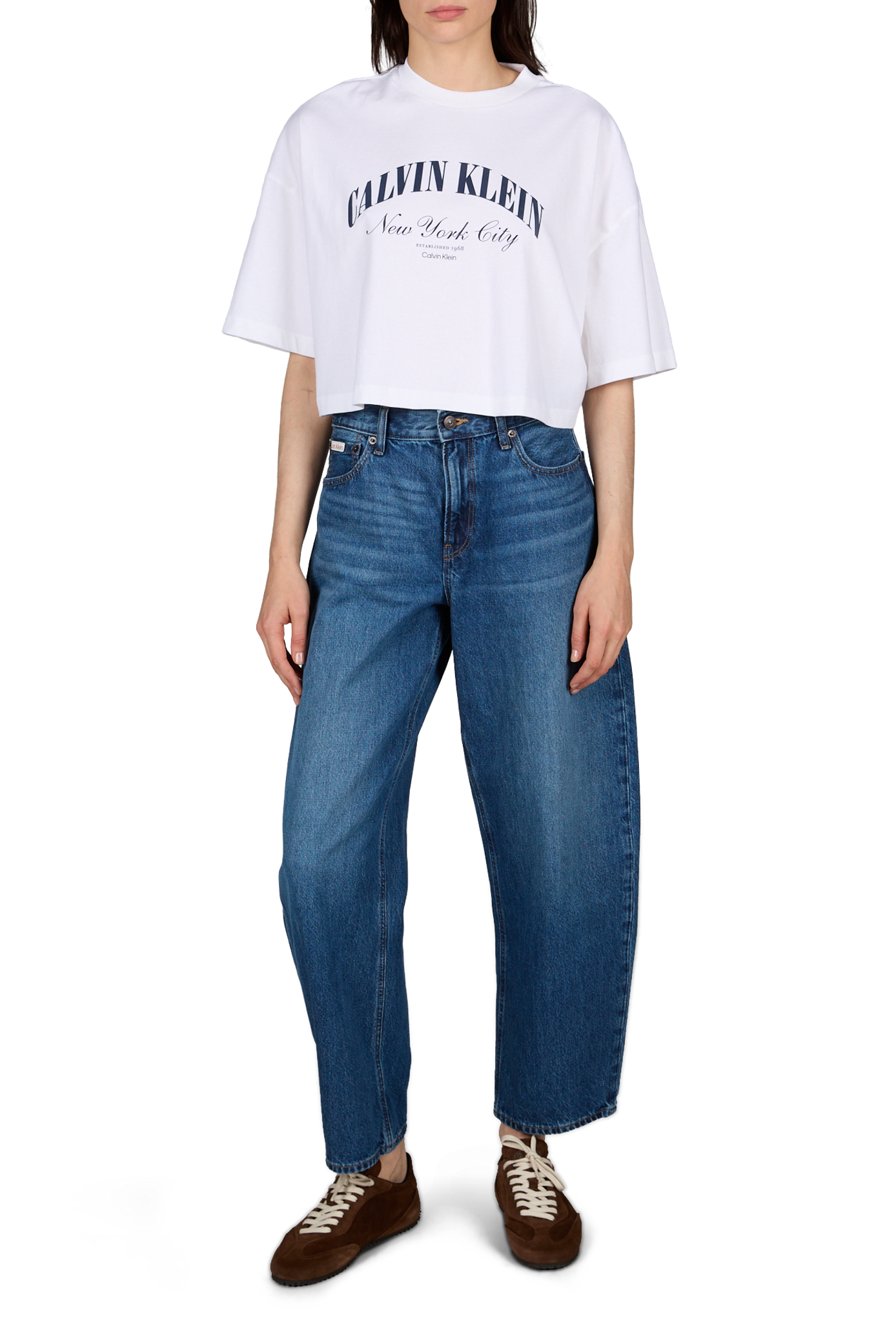 Jean ample en coton CALVIN KLEIN Bleu