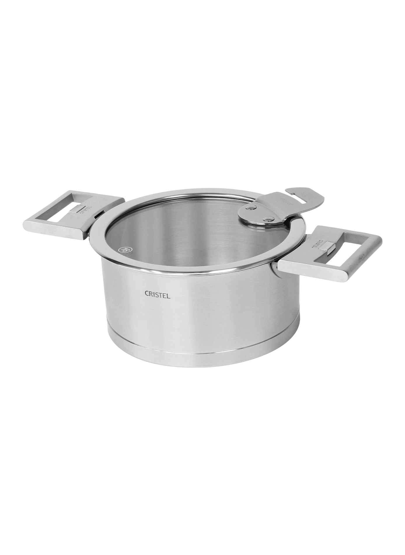 Casserole à poignée amovible en inox Strate CRISTEL Gris