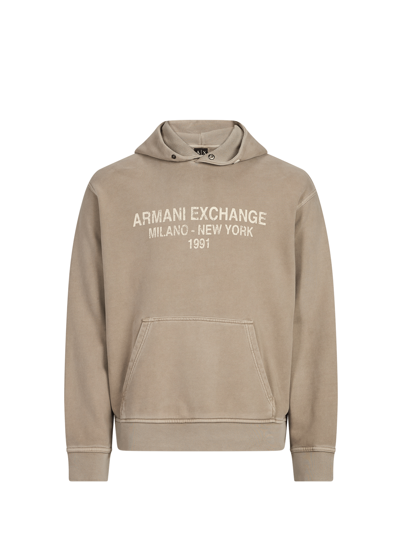 Oversize Baumwoll-Sweatshirt ARMANI EXCHANGE Beige