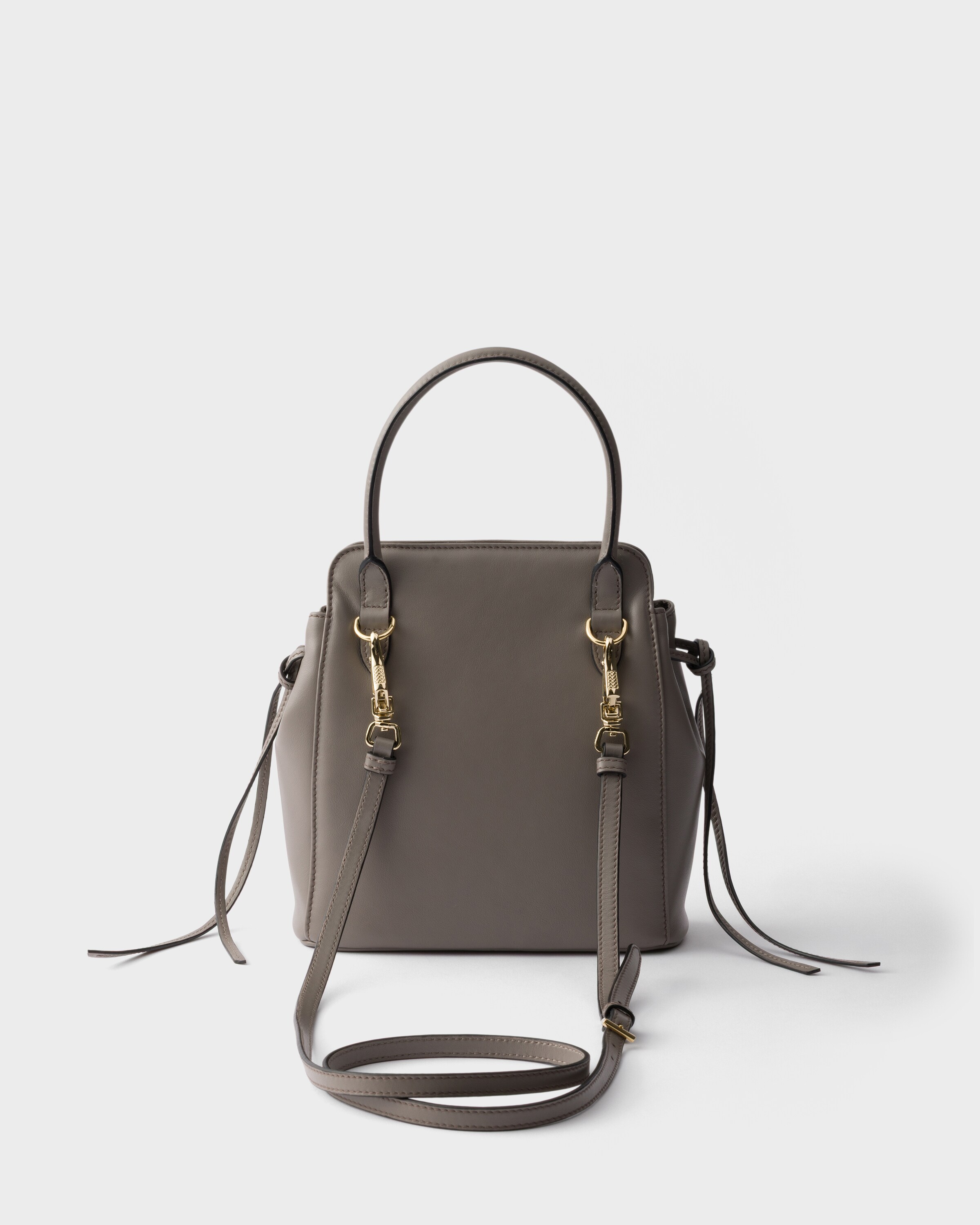 Mini sac à main prada carry en cuir PRADA Gris