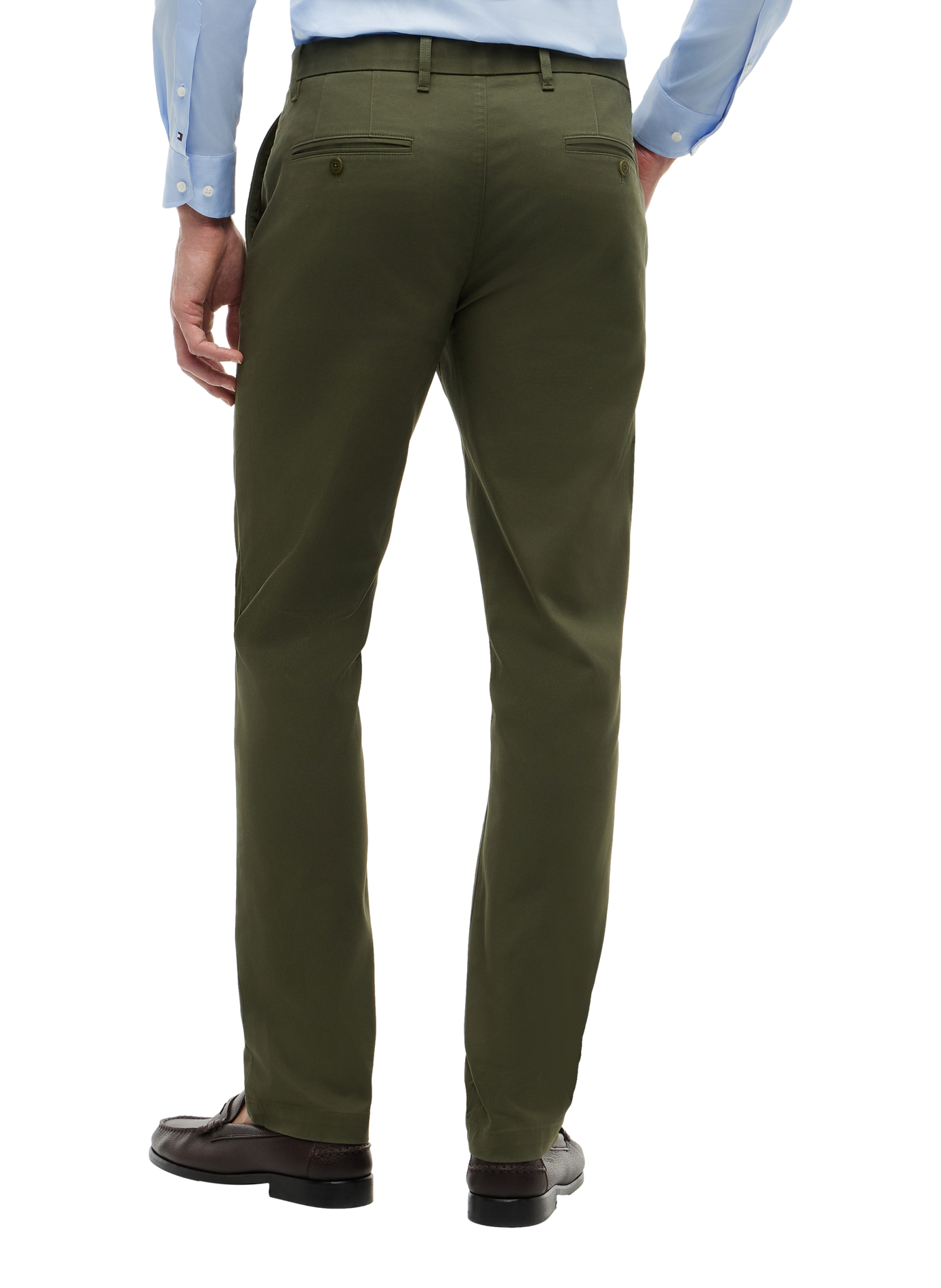 Pantalon droit Denton en coton mélangé TOMMY HILFIGER Kaki