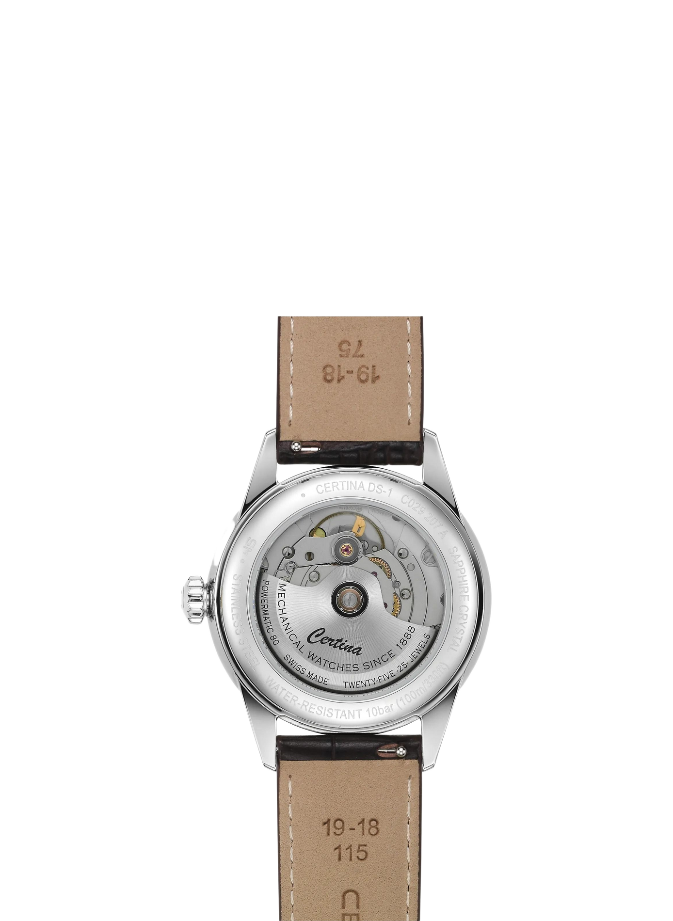 Montre automatique DS-1 en cuir CERTINA Vert