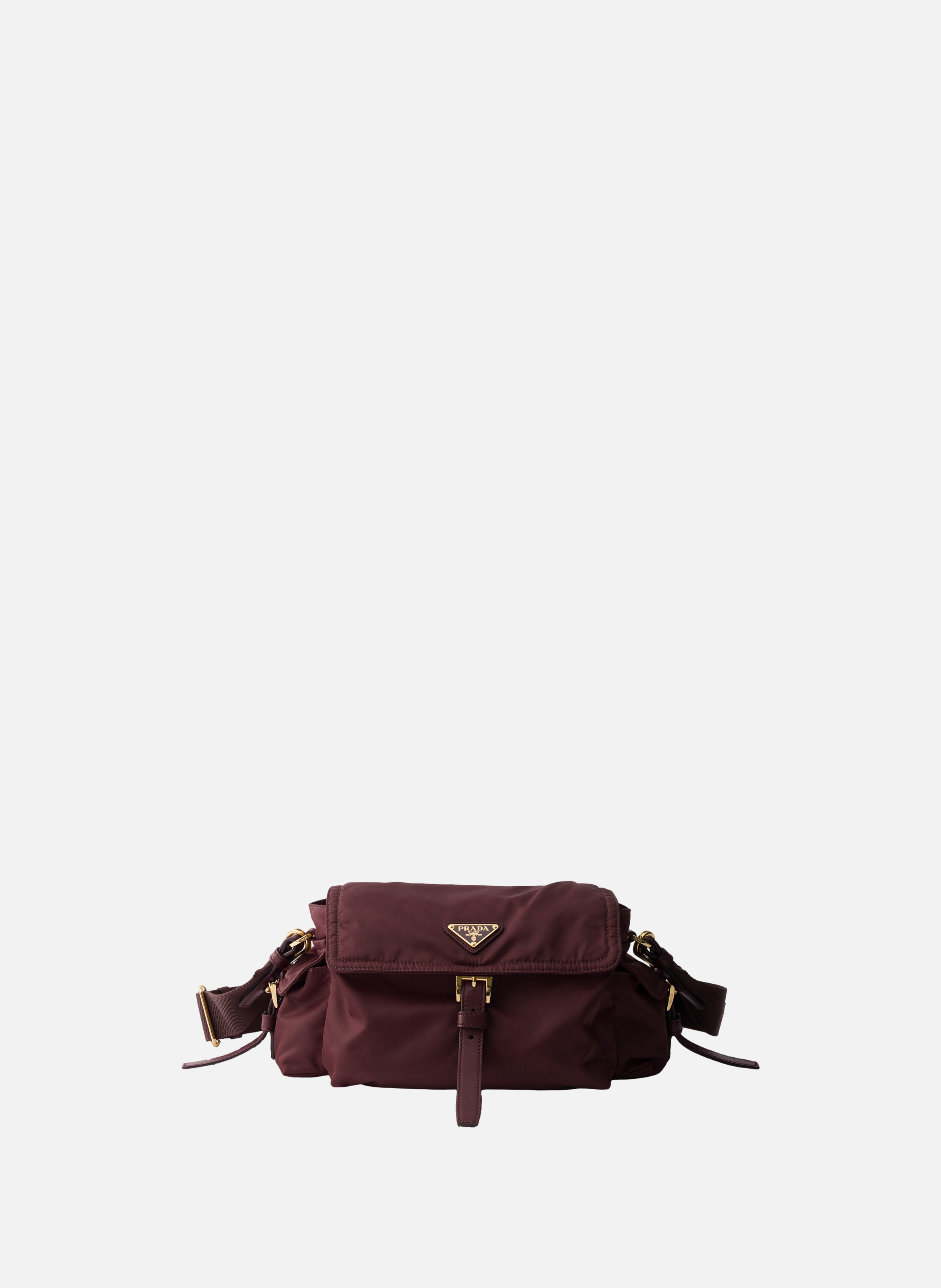 Sac porté épaule  prada explore en re-nylon moyen PRADA Rouge