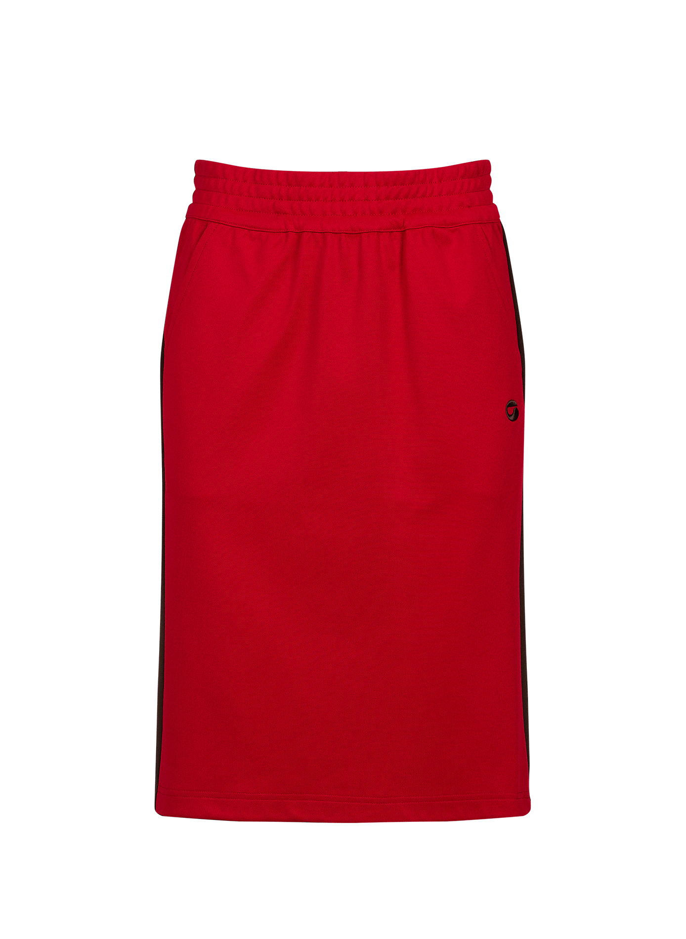 Short straight skirt with stripes COPERNI Red