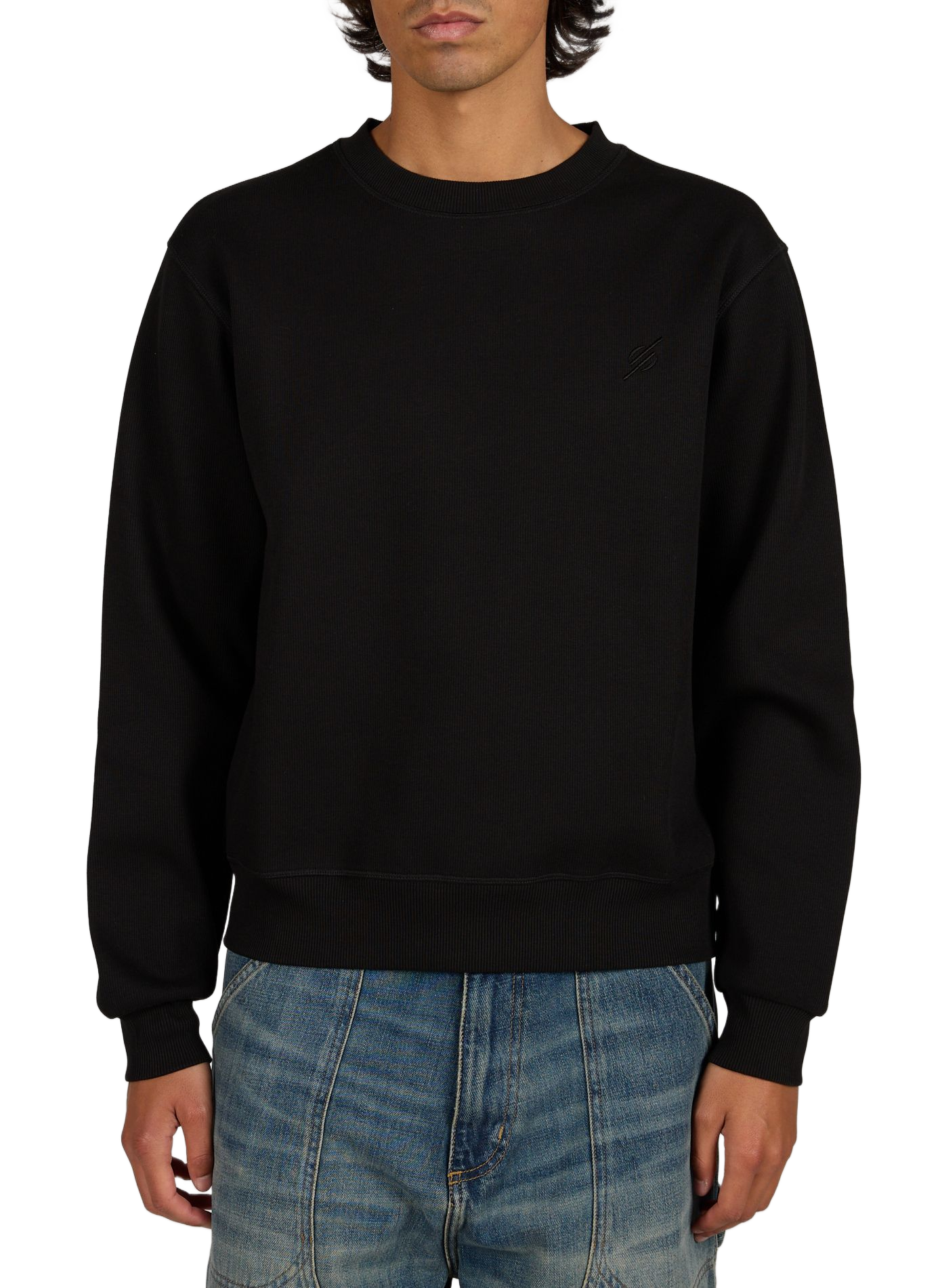 Round neck plain sweatshirt DAILY PAPER Black