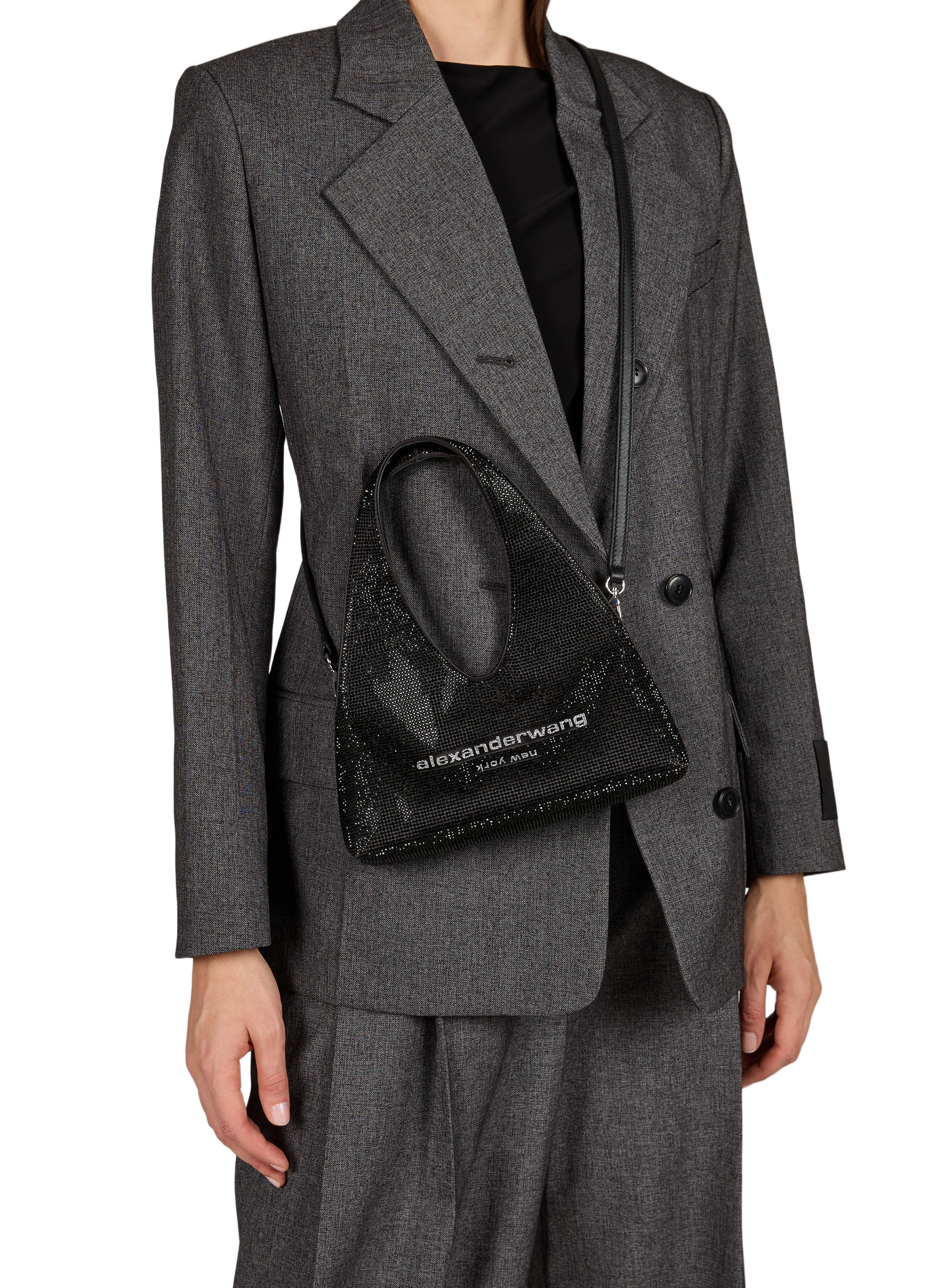 Minitas met strass Hobo-tas ALEXANDER WANG Zwart