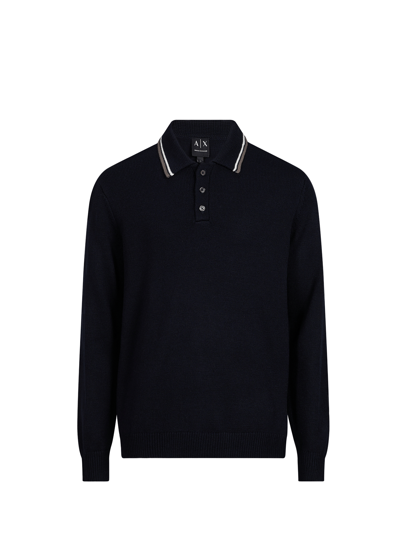 Straight-fit polo-neck jumper ARMANI EXCHANGE Blue