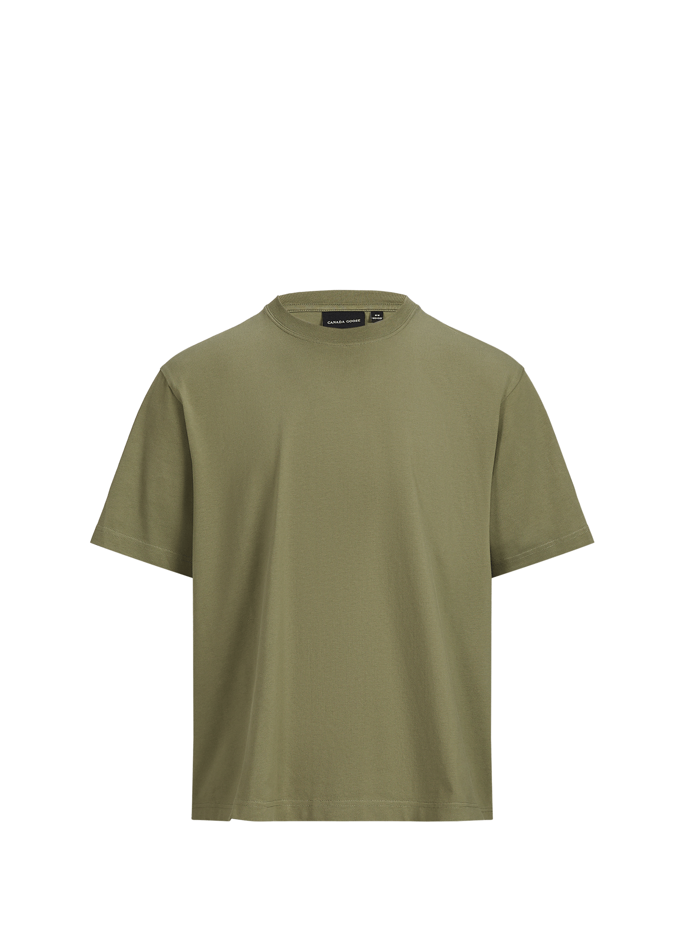 NOVO plain straight crew-neck T-shirt CANADA GOOSE Khaki