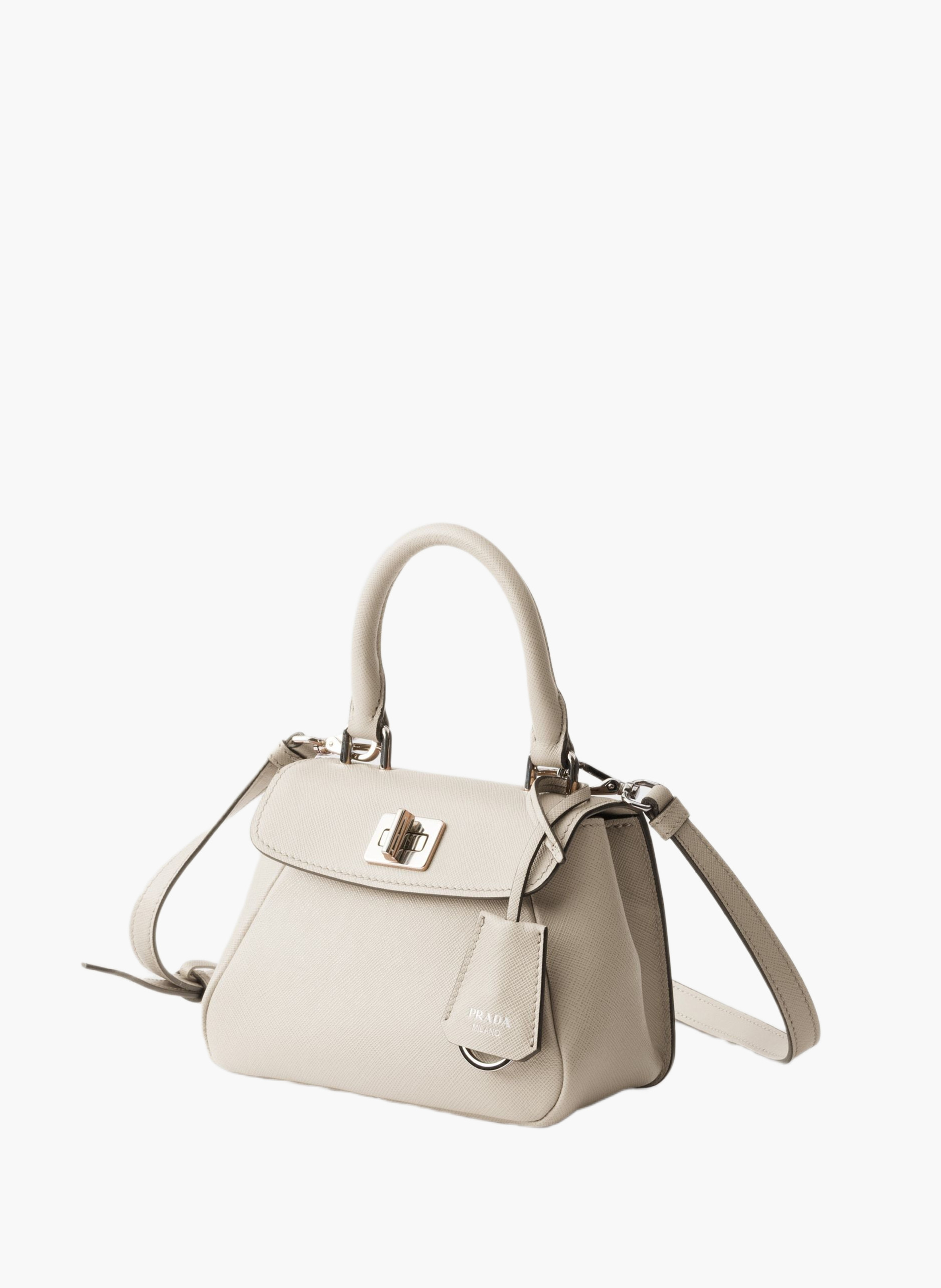 Mini sac prada avoir en cuir saffiano PRADA Beige