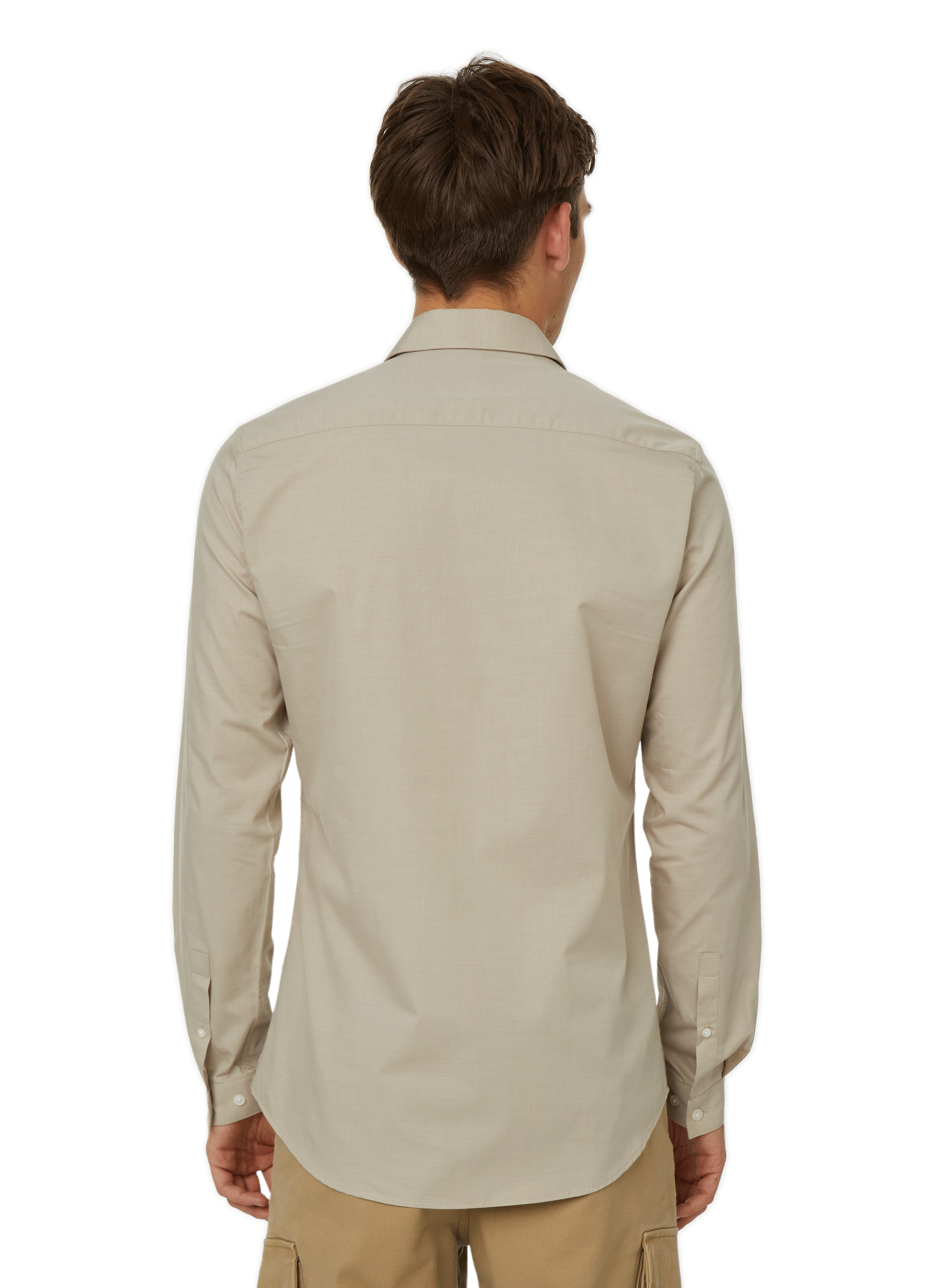 Plain cotton shirt AU PRINTEMPS PARIS Beige