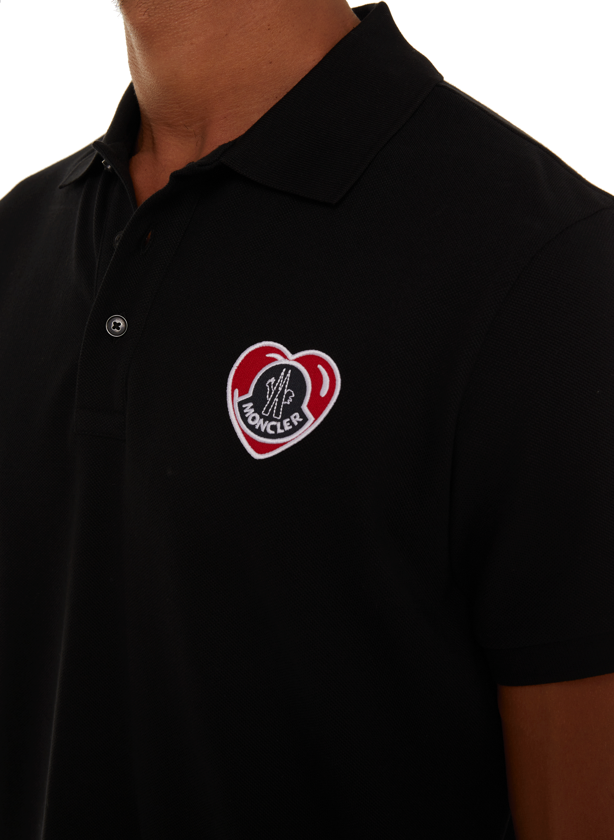 Cotton polo shirt MONCLER Black