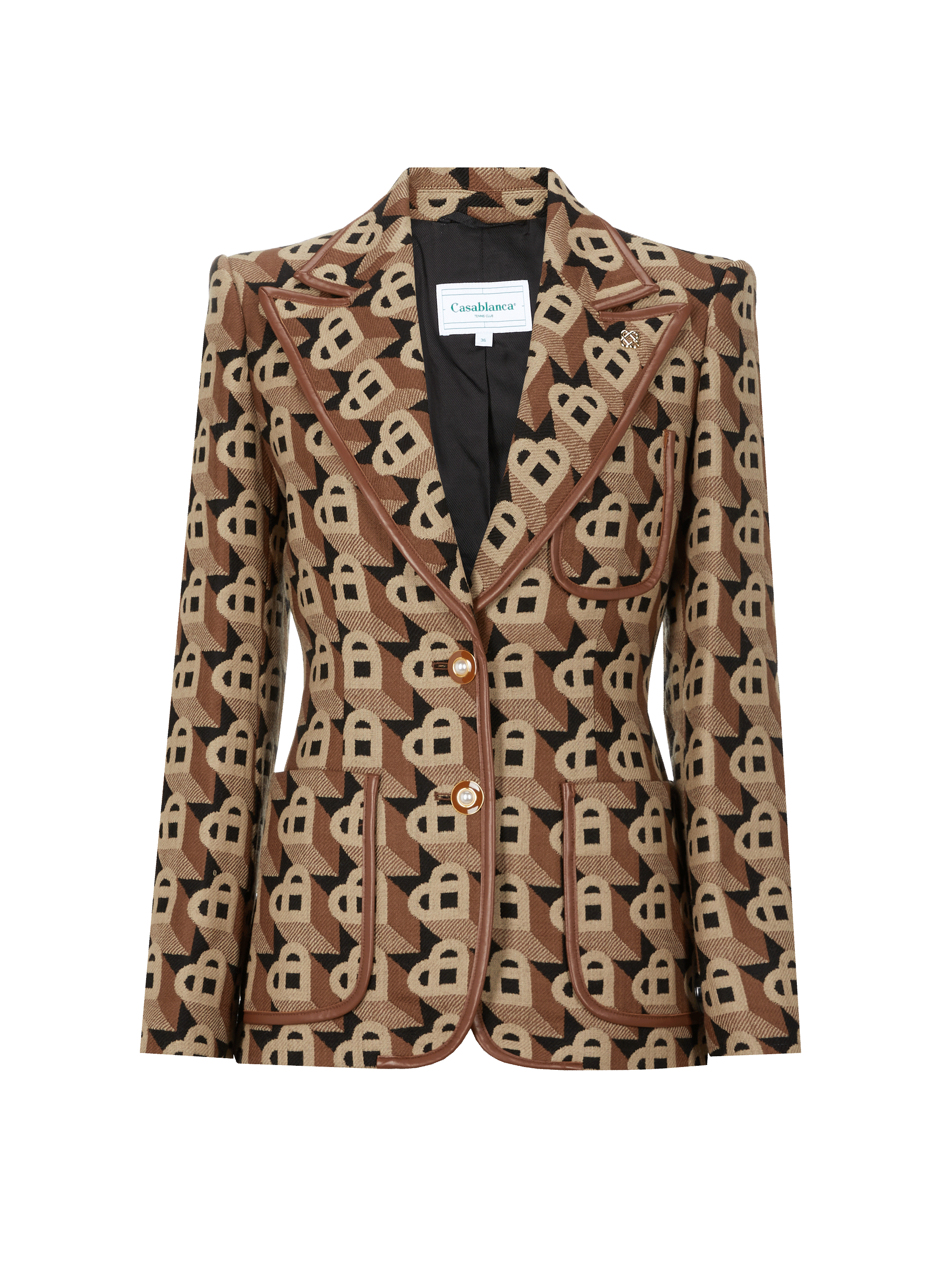 CASABLANCA PARIS Blazer with logo  Brown