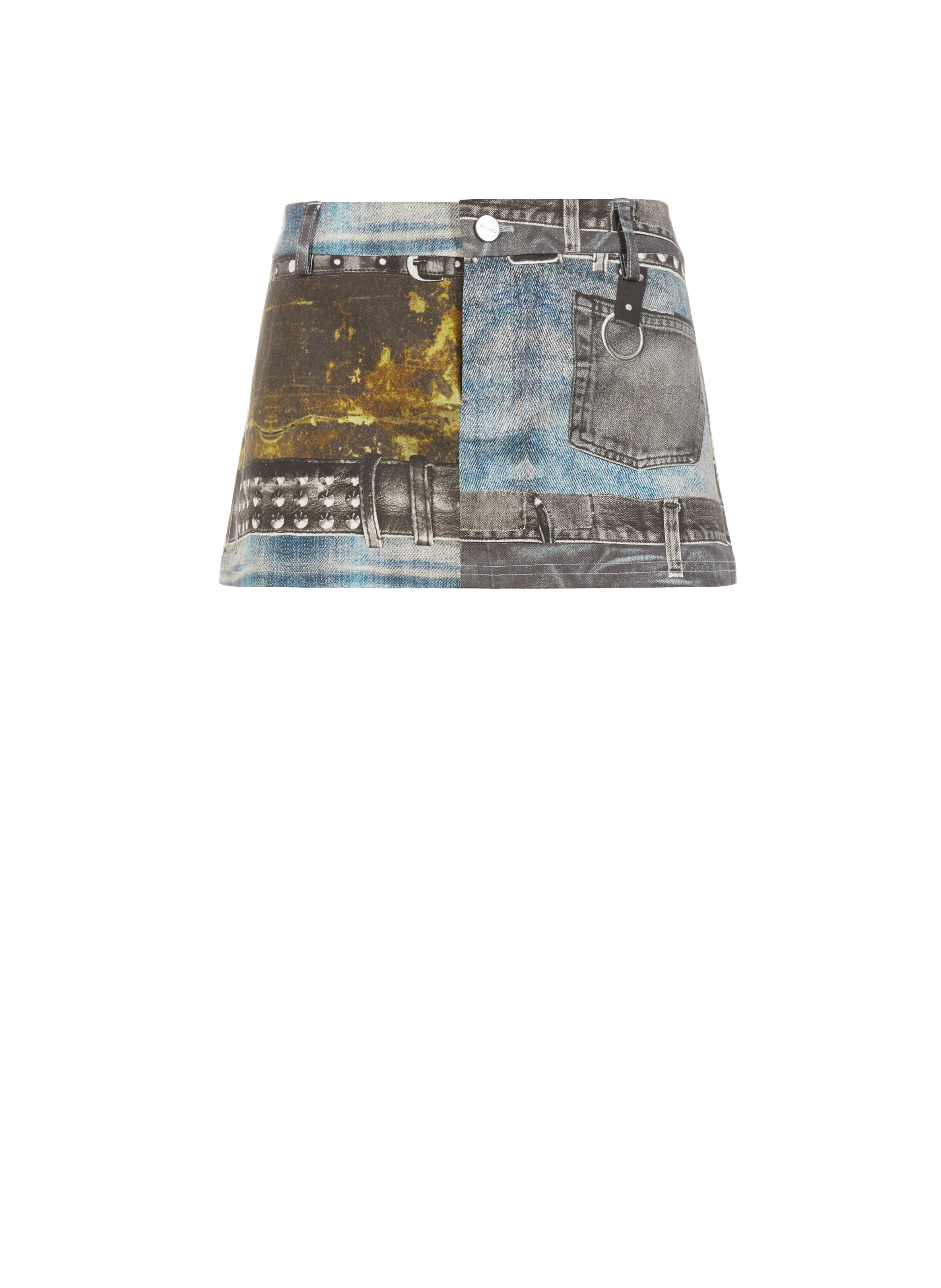 Printed mini skirt MIAOU Black