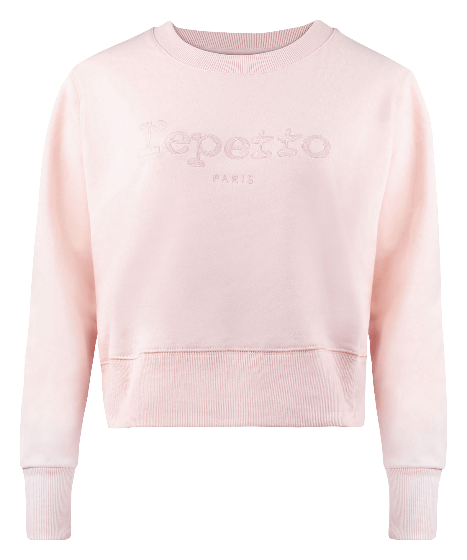 Sweatshirt col rond en coton brodé REPETTO Rose