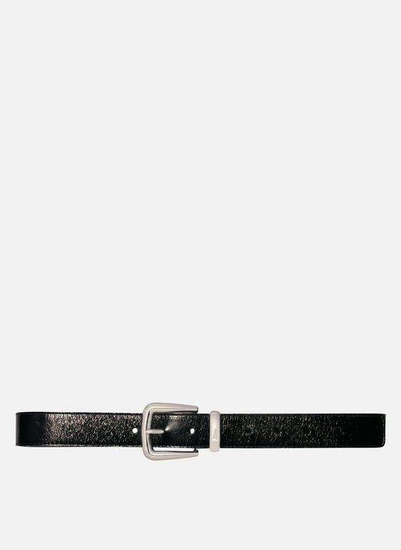 Ceinture en cuir Noir by MAJE MAJE Ceinture en cuir Noir