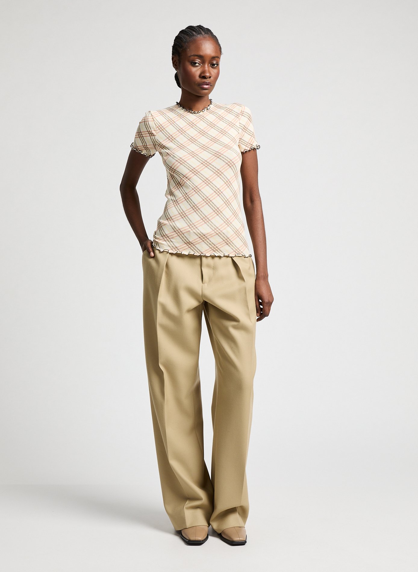 Checked top BURBERRY Multicolour