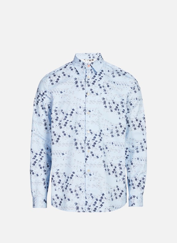 Printed cotton shirt Blue by PAUL SMITH PAUL SMITH Printed cotton shirt Blue