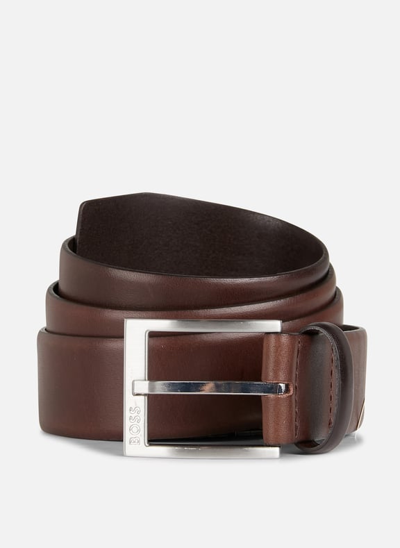 Ceinture ajustable à boucle en cuir Marron by BOSS BOSS Ceinture ajustable à boucle en cuir Marron