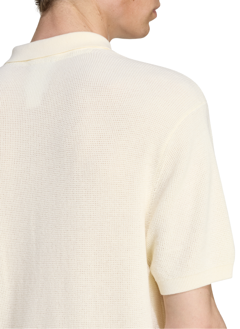 Short sleeve cotton polo shirt ADIDAS White