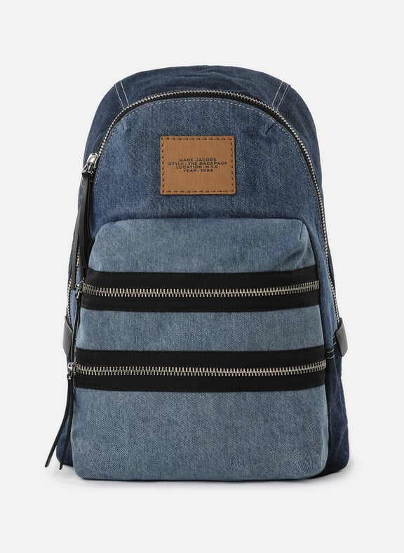 Backpack The Biker Colorblock Denim Large Multicolour by MARC JACOBS MARC JACOBS Backpack The Biker Colorblock Denim Large Multicolour