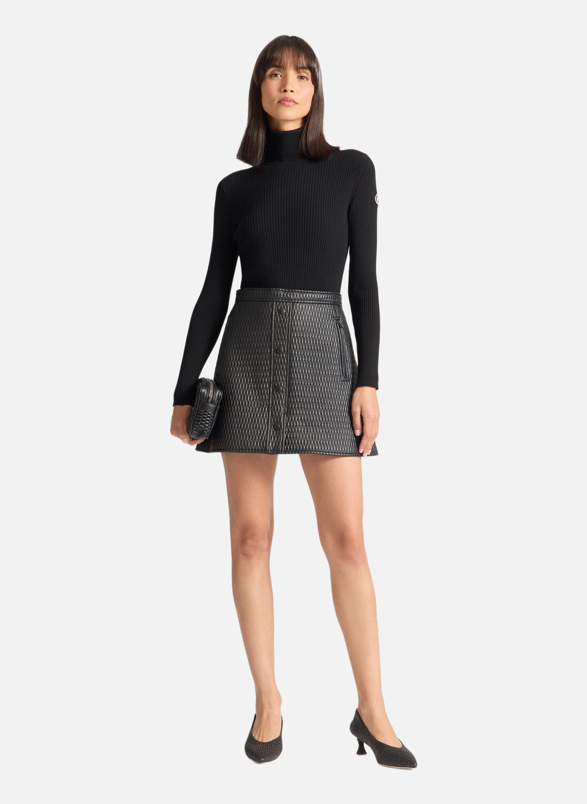 Pull ancelle col roulé coupe regular FUSALP Noir