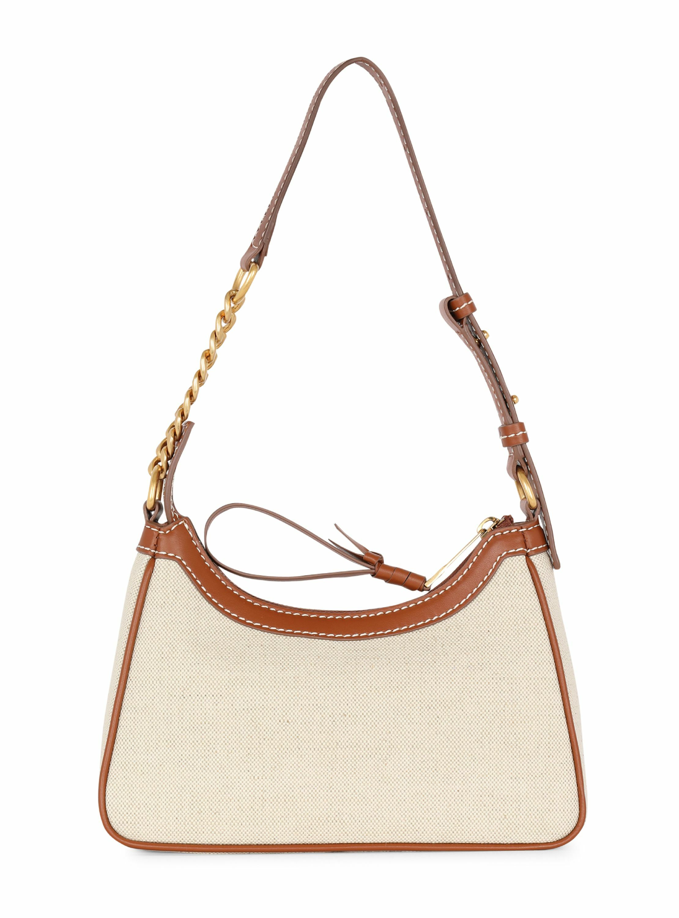 Sac b-army shoulder en toile et cuir BALMAIN Beige