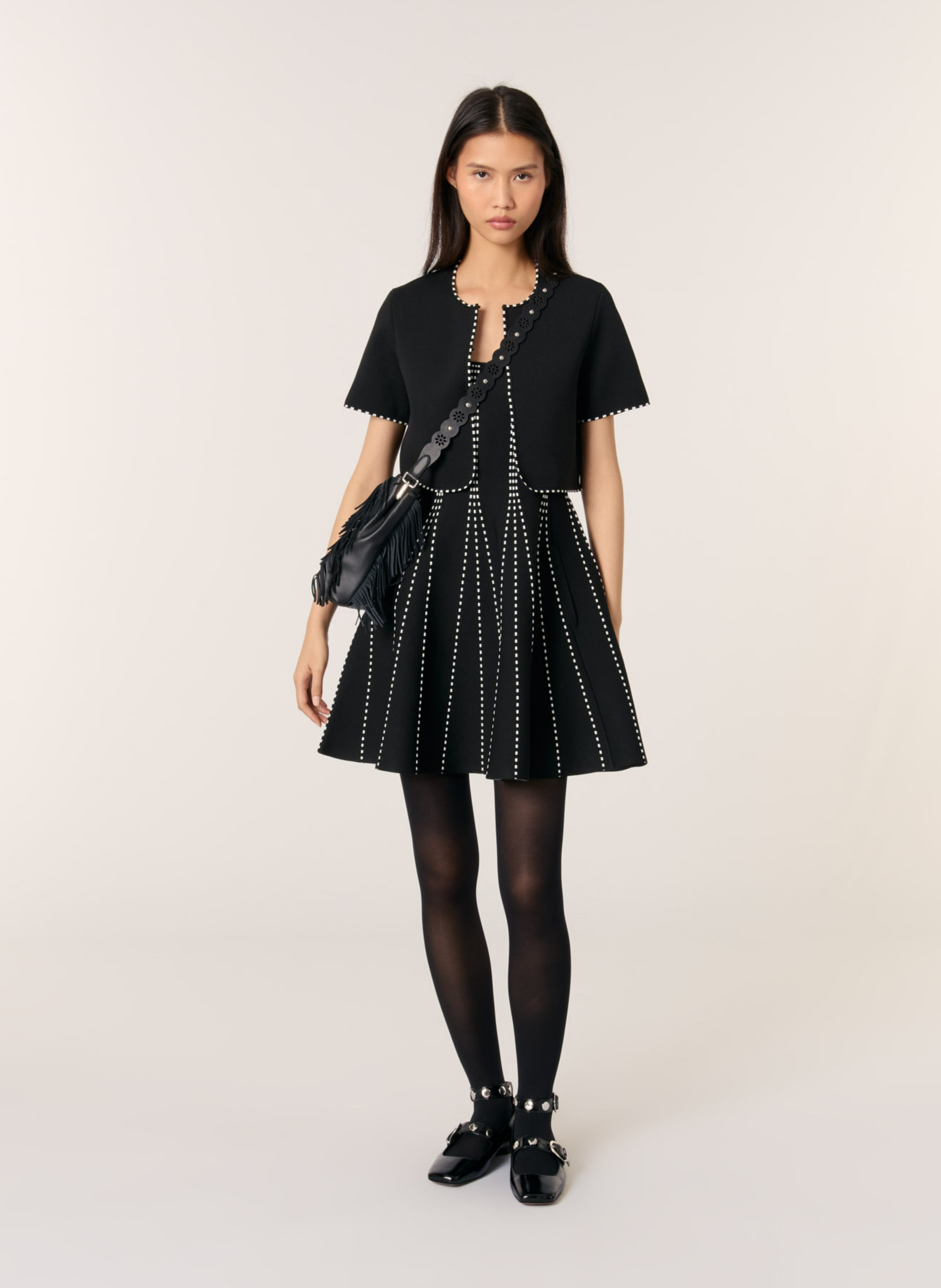 Cardigan col rond MAJE Noir