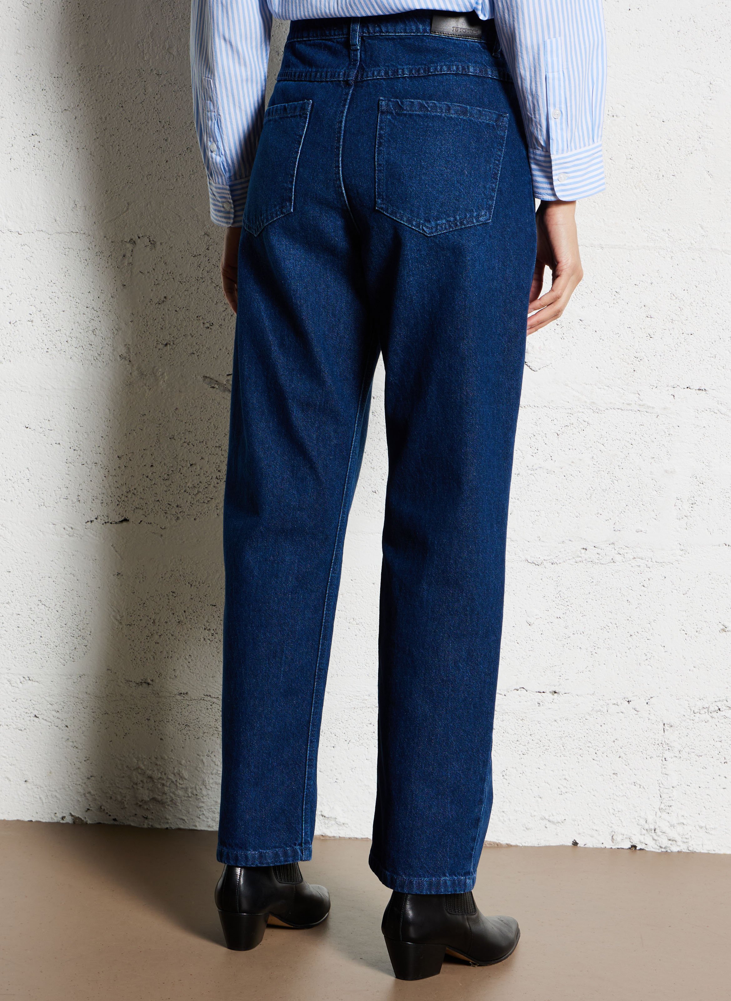 Jean boyfriend cropped charlotte IKKS Bleu