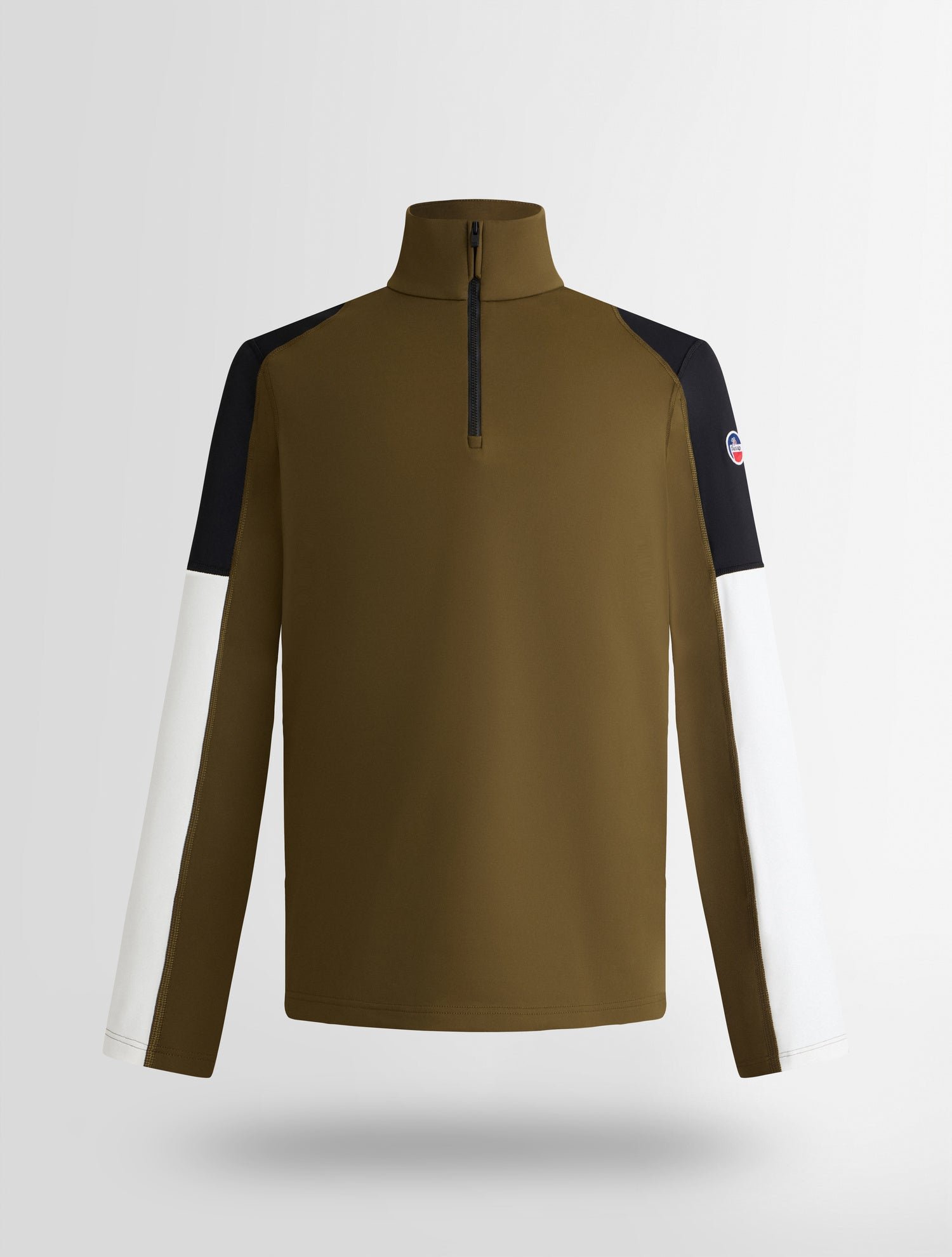 Sous pull de ski pravio col montant  coupe regular Marron