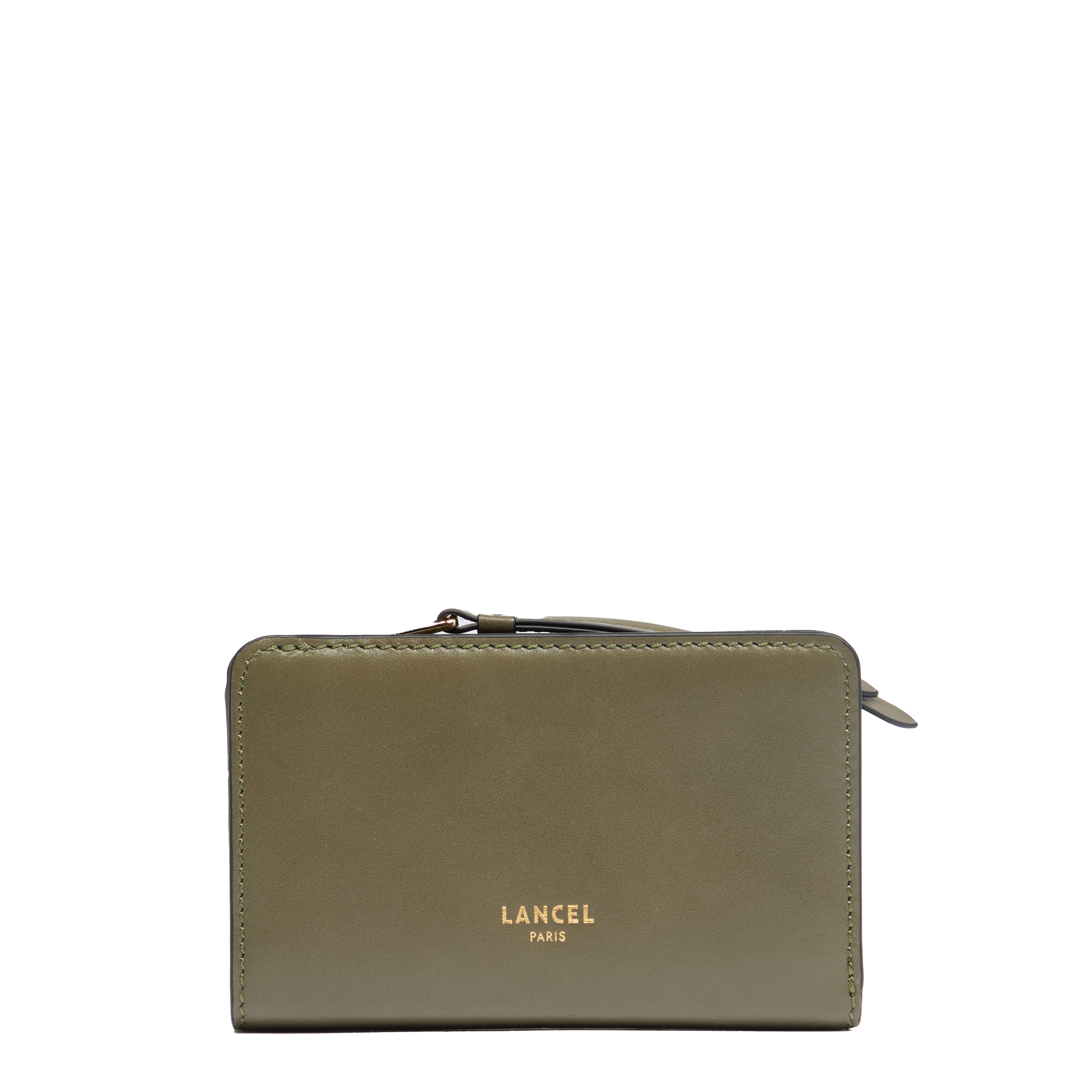 Portefeuille rectangulaire zippé origami de lancel en cuir LANCEL Vert
