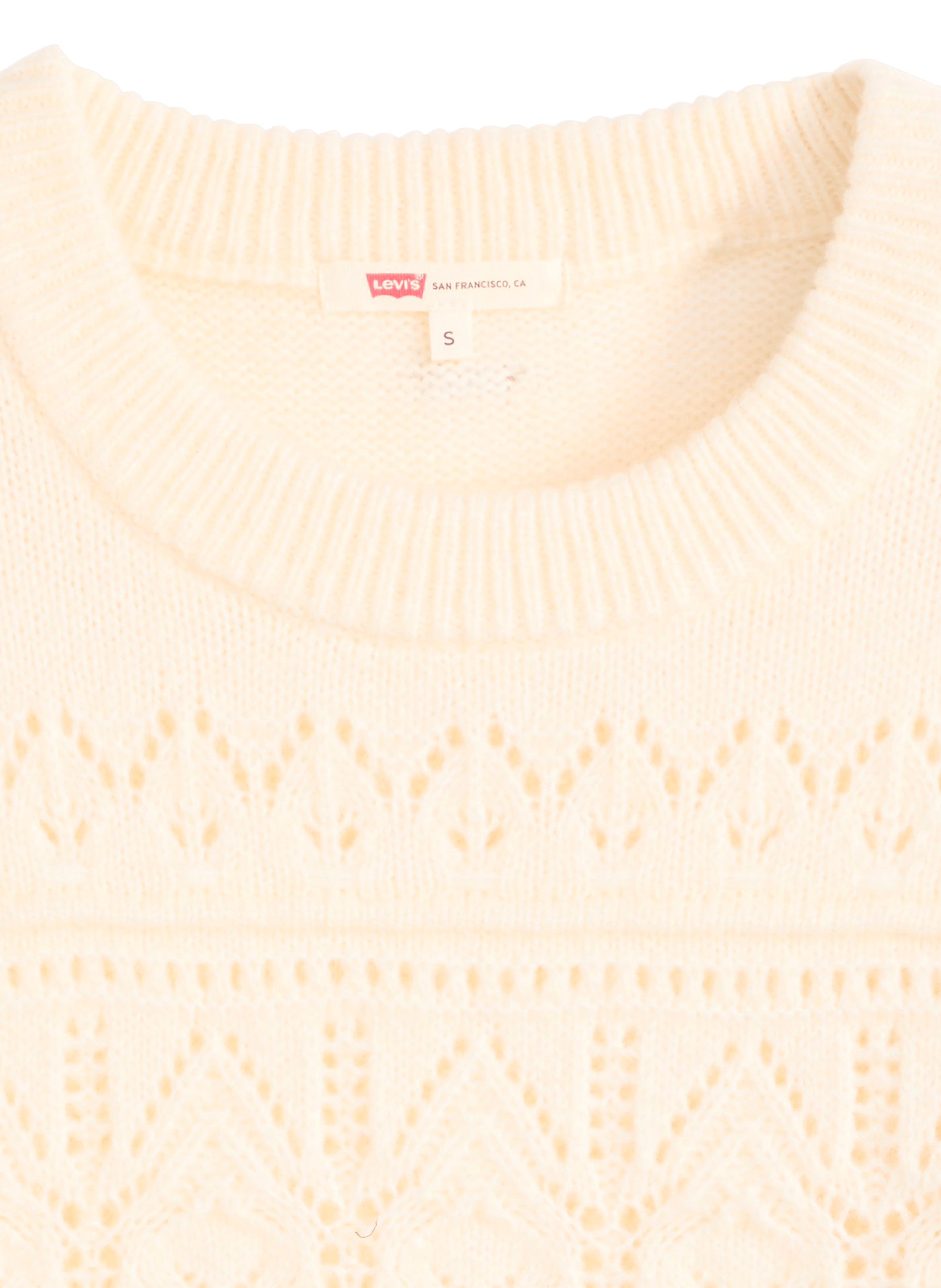 Pull côtelé à col rond LEVI'S Beige