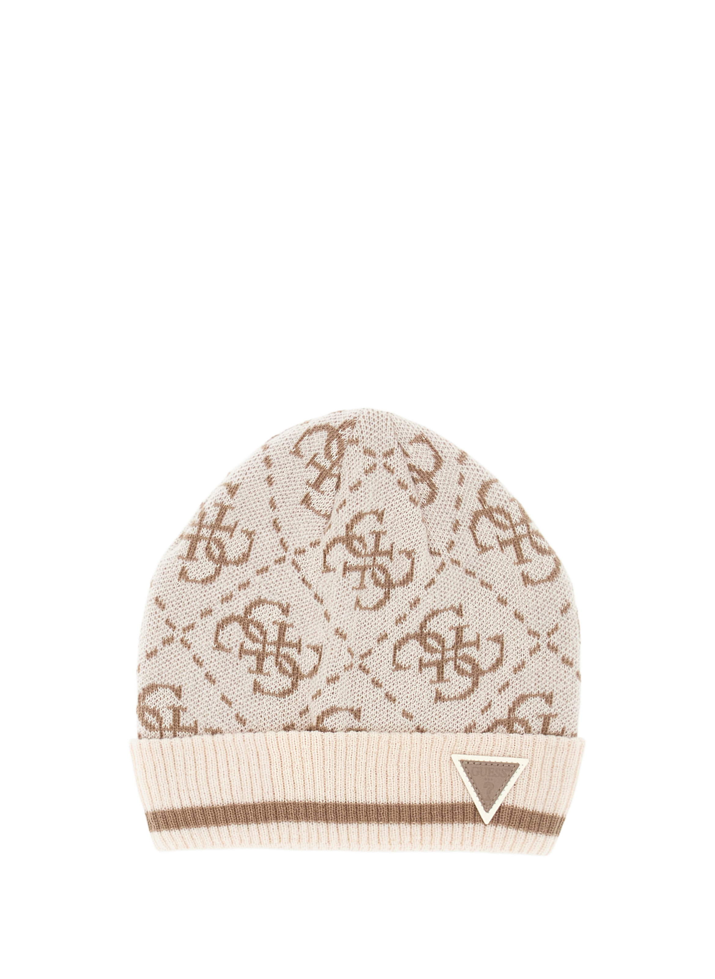GUESS Bonnet à imprimé Gris