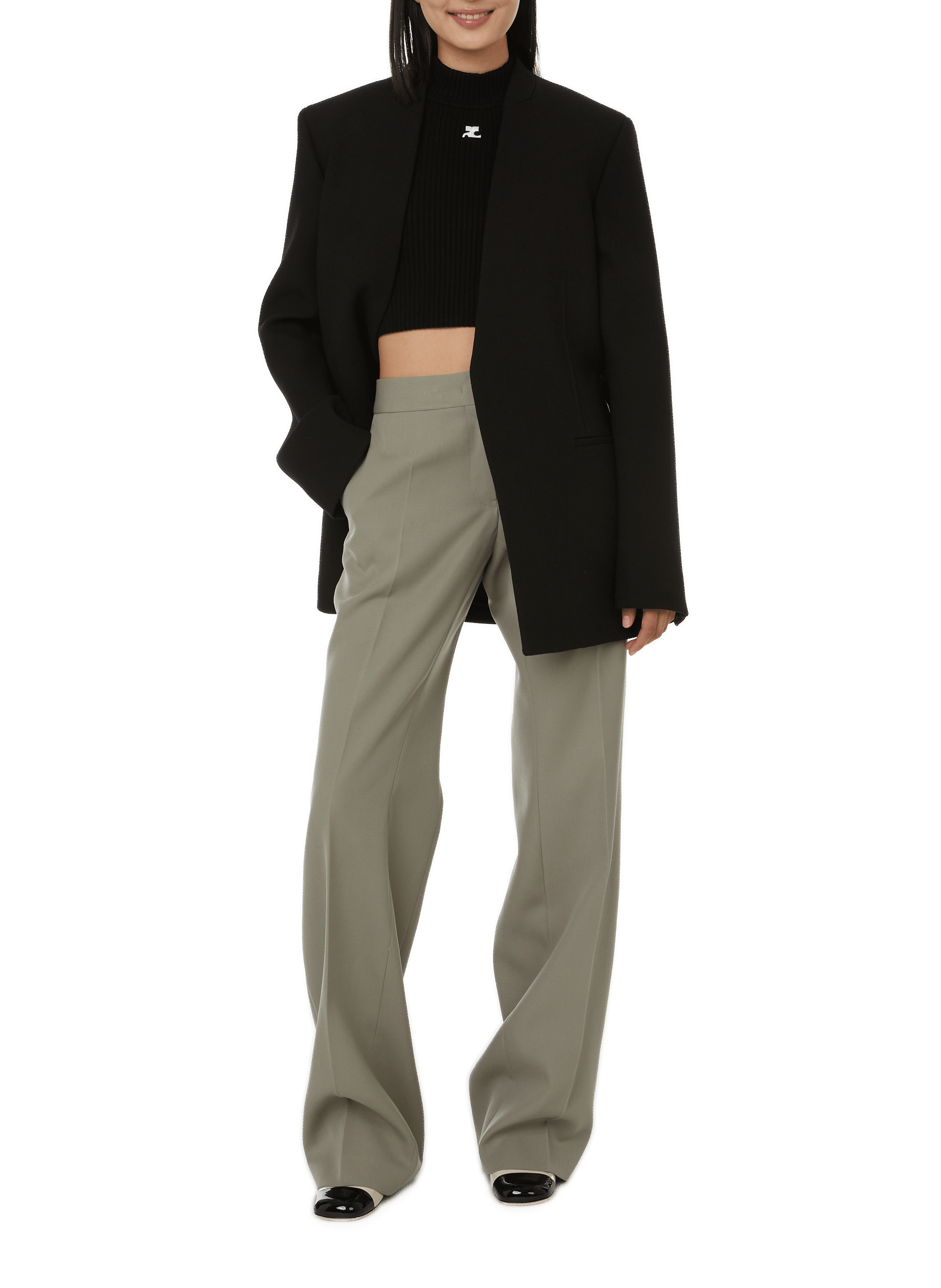 Virgin wool suit jacket JIL SANDER Black