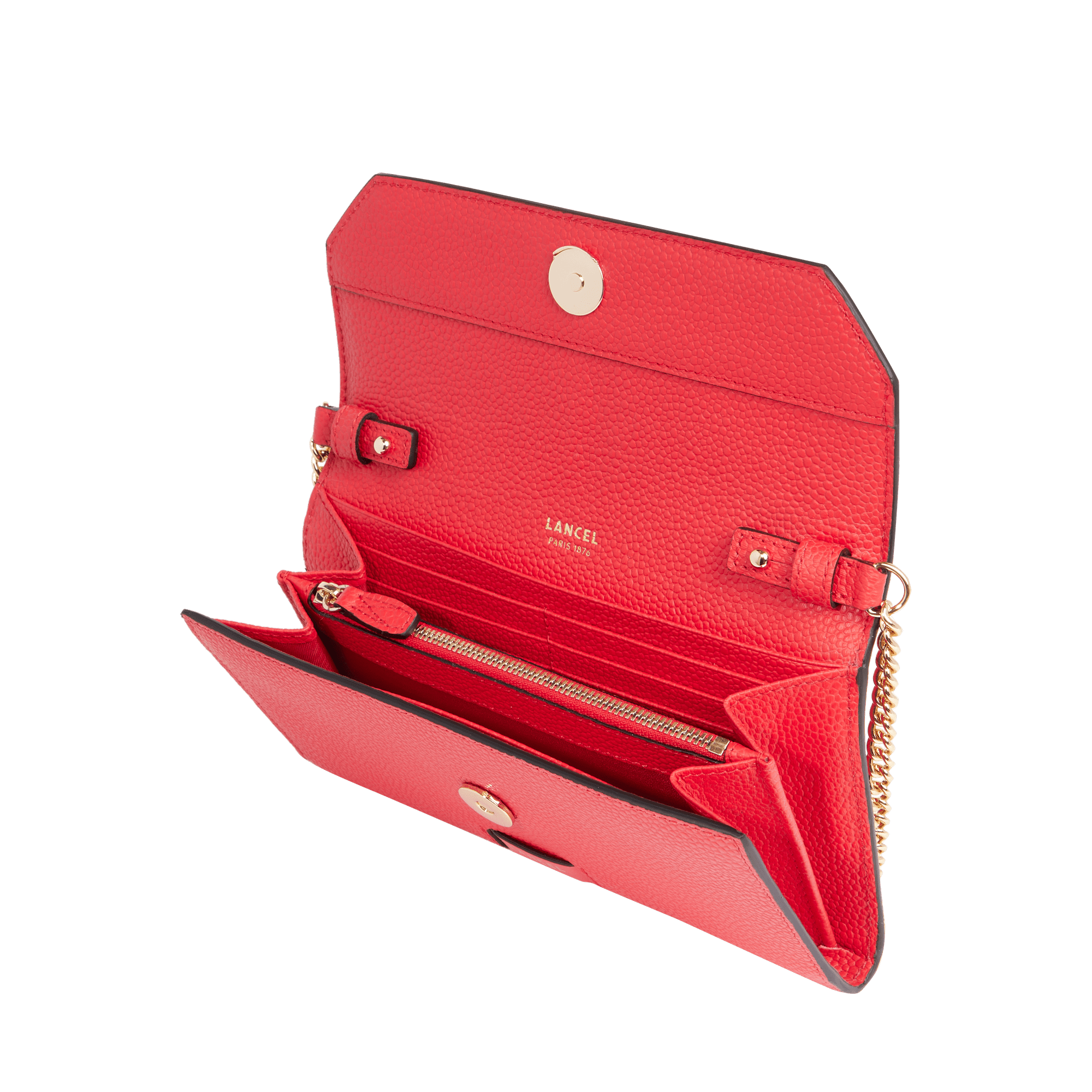 Portefeuille chaîne - ninon de lancel LANCEL Rouge