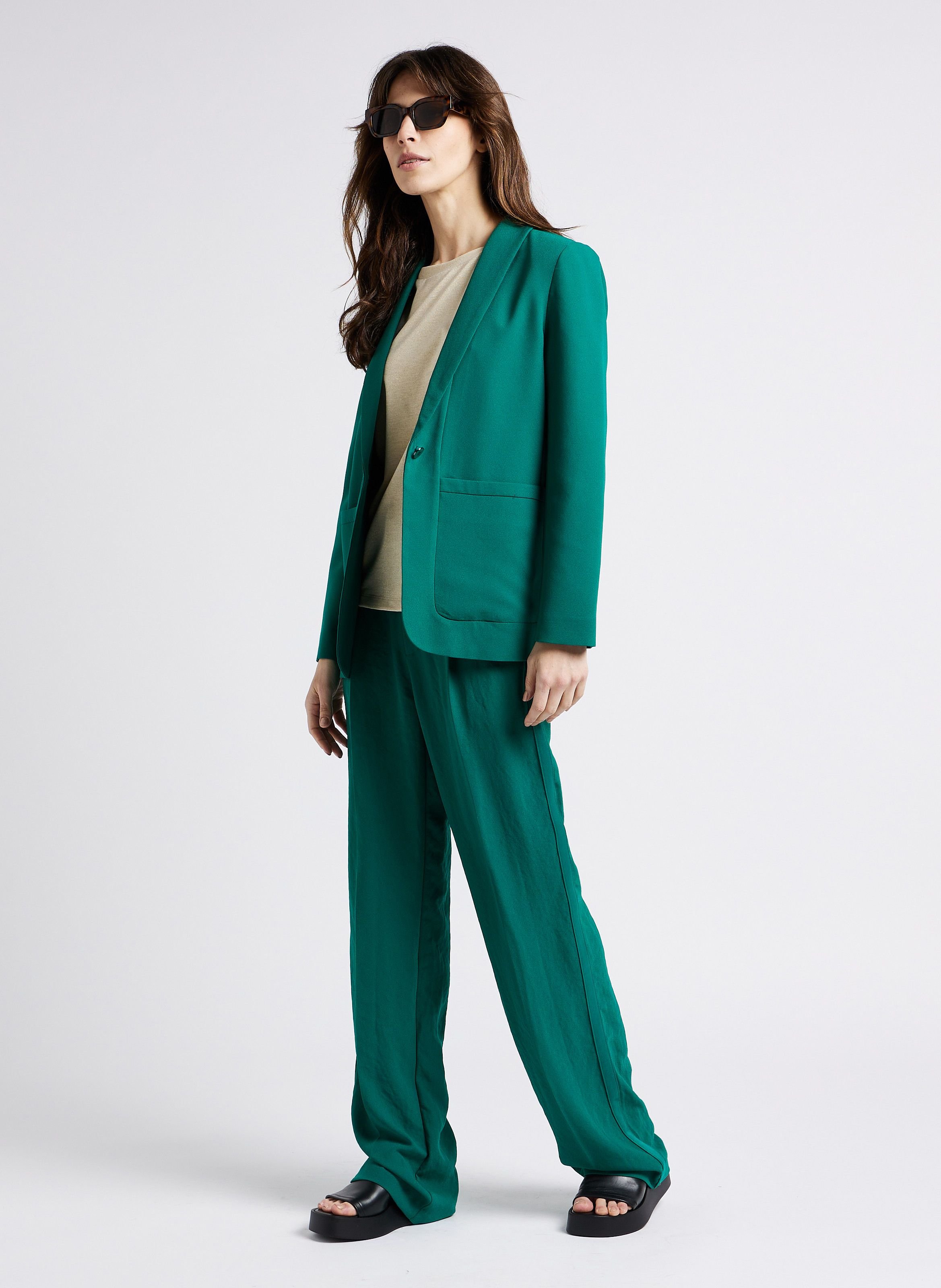 Mules compensées en cuir eugene JONAK Noir