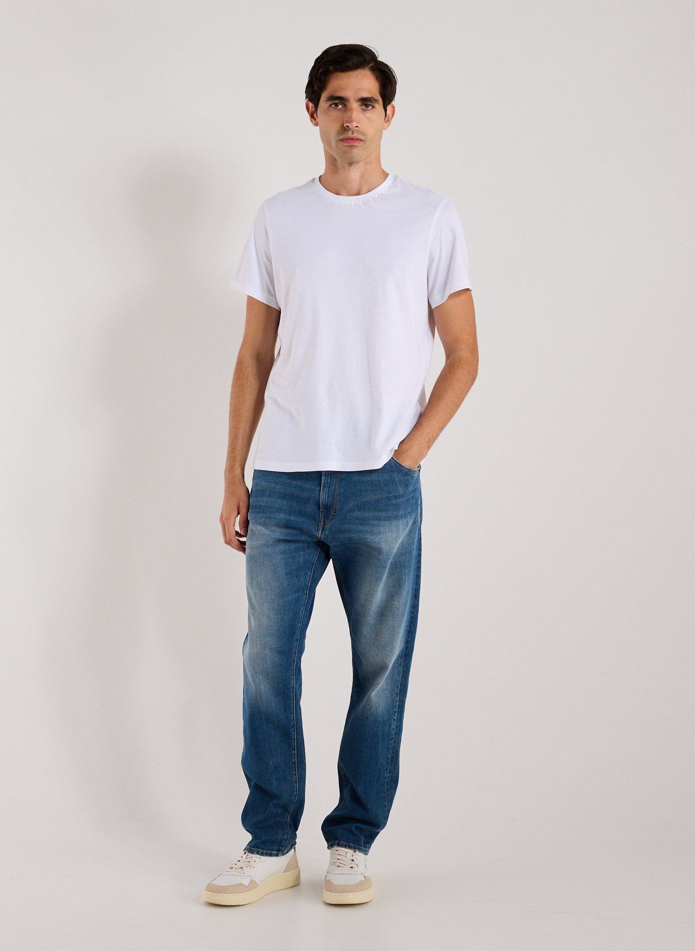 Straight-leg jeans in blended cotton REPLAY Blue