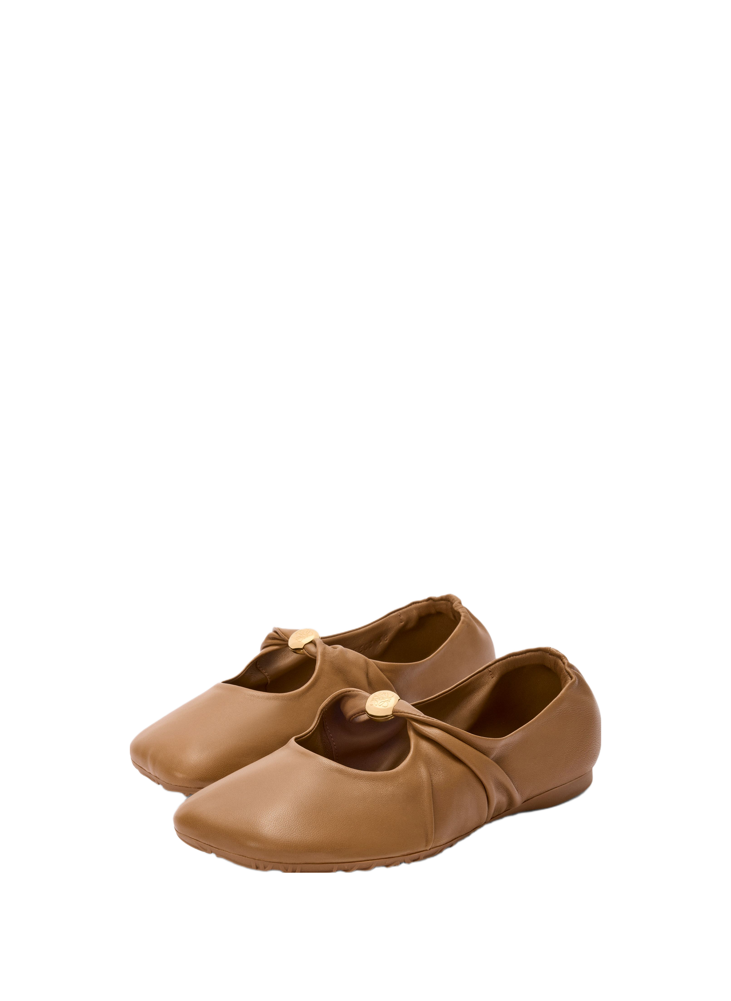 Pebble Soft lamb nappa leather ballet flats LOEWE Beige