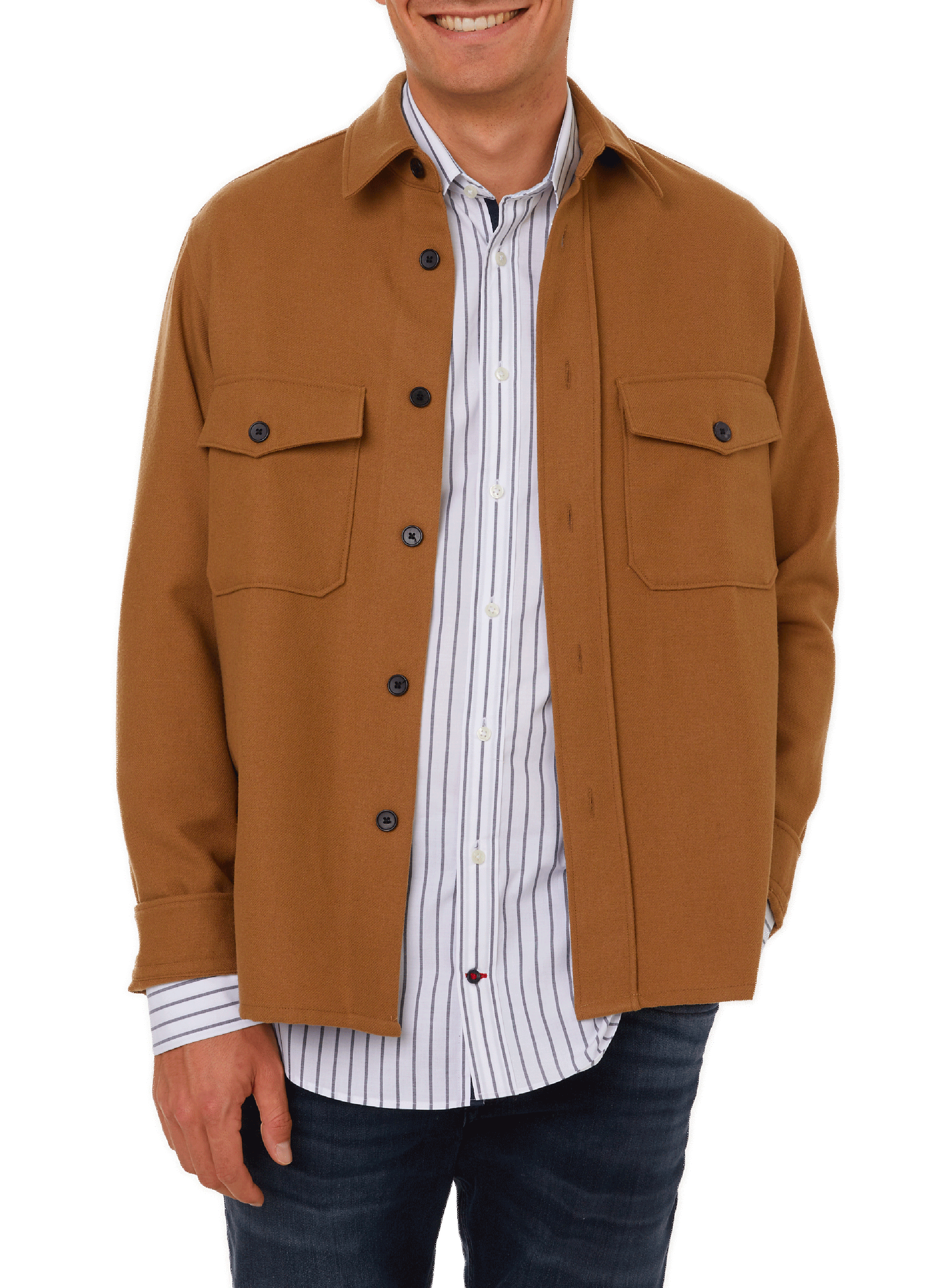 EDITIONS 102 Surchemise en laine  Marron