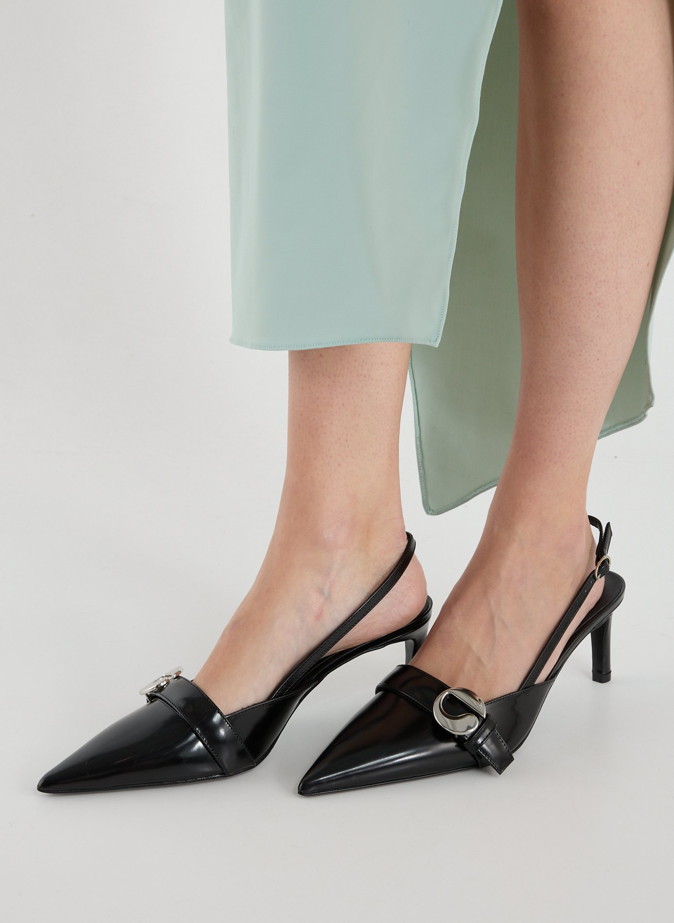 Sling-back vernies en cuir COPERNI Noir