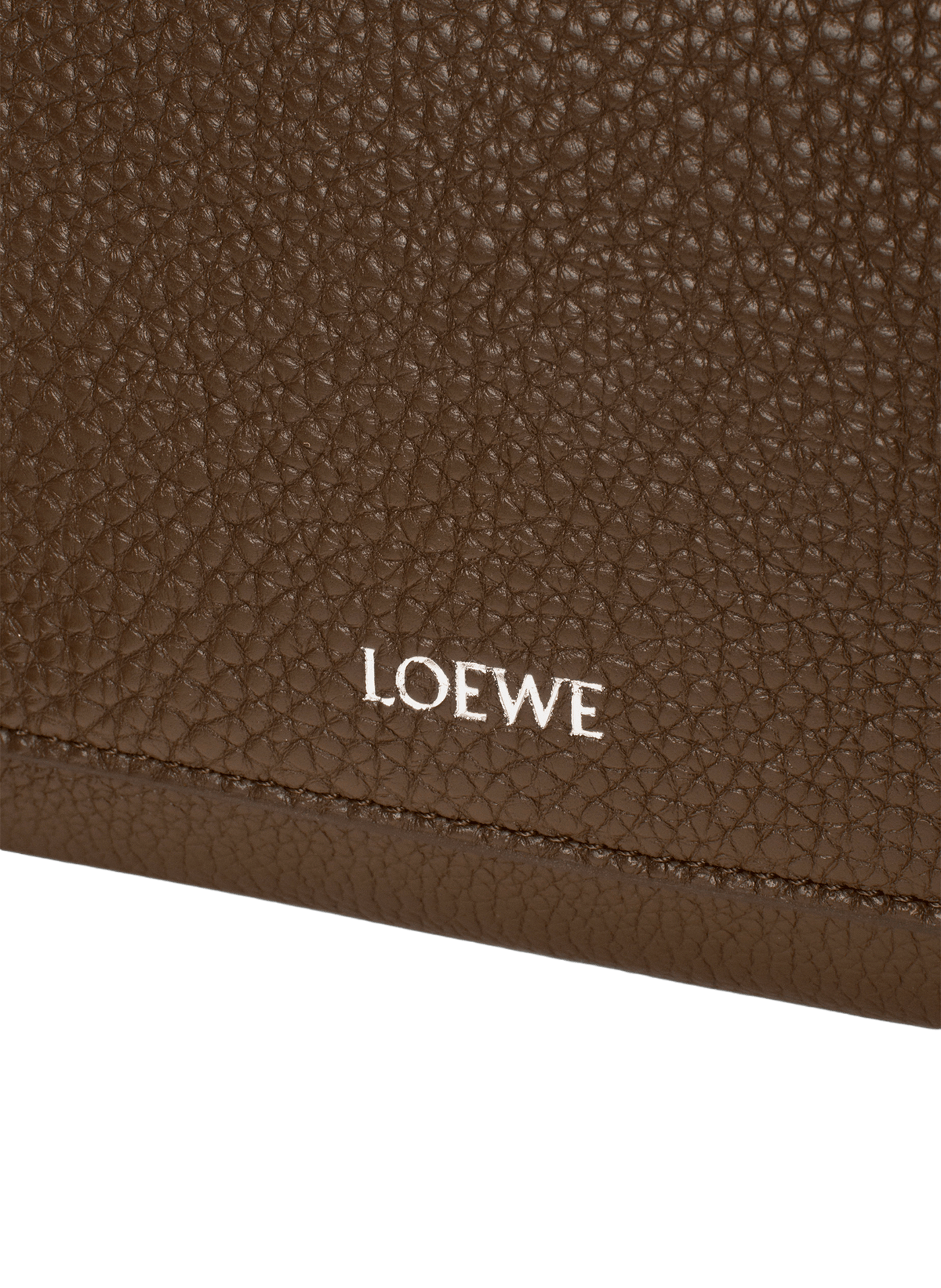 Small Pebble messenger bag in soft grained calf leather LOEWE Brown