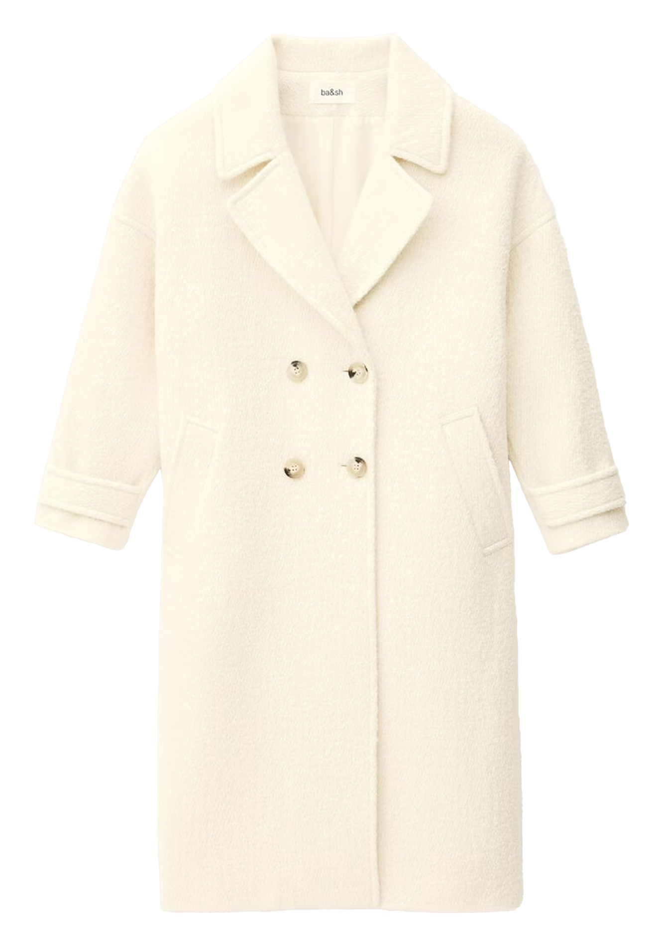 Manteau long oversize en laine mélangée wayla BA&SH Beige